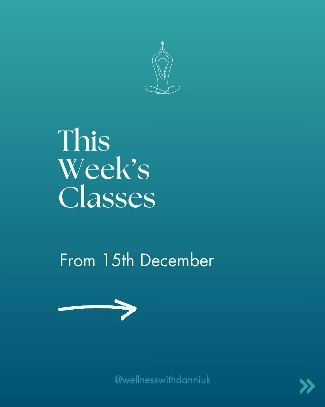 I flex my practice on a daily basis to honour where my body and mind are that day. So have a read of this week&rsquo;s classes and pick the classes your body, mind and energy are drawn to.

To book on see links in bio to wellnesswithdanni.com website