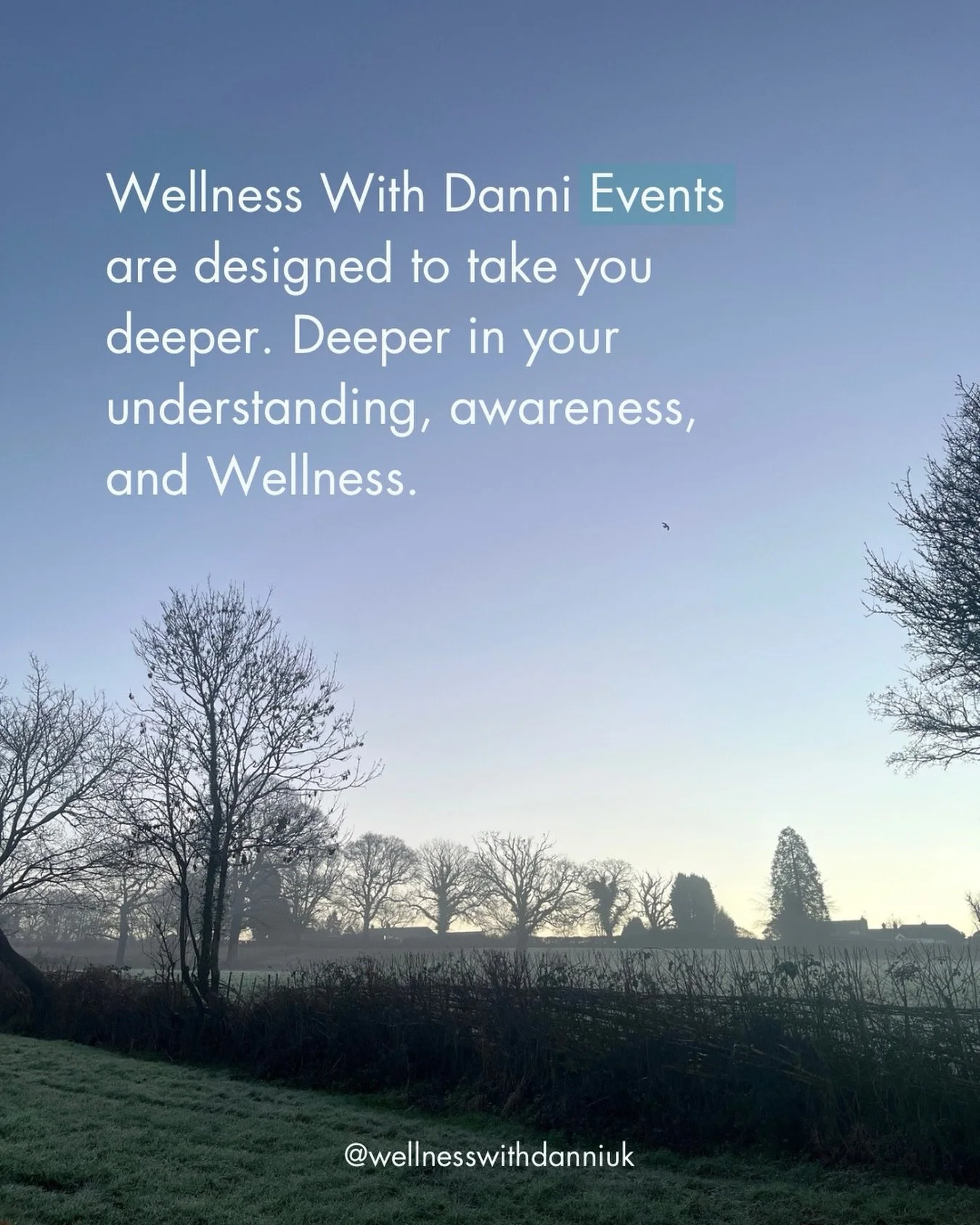 It&rsquo;s all about taking time out to go deeper, in your understanding, awareness, and Wellness.

I love creating events which enable people to take the time out for themselves, and where they can grow, learn, and develop. Whether that&rsquo;s in a