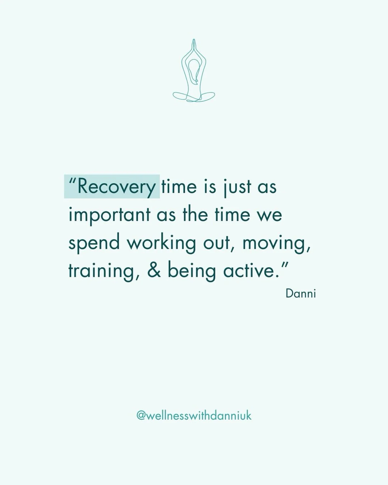 As much a reminder for me as for you&hellip;.

Recovery time is just as important as the time we spend working out, moving, training, &amp; being active. 

But Recovery time is not about vegetating on the sofa (that might have its place sometimes). I