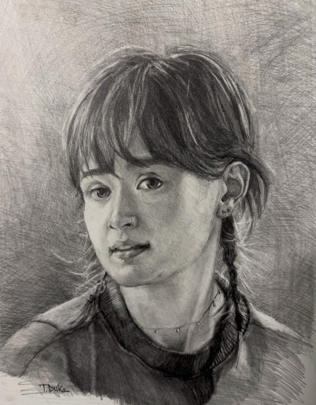 Eleanor, Graphite, 14x11