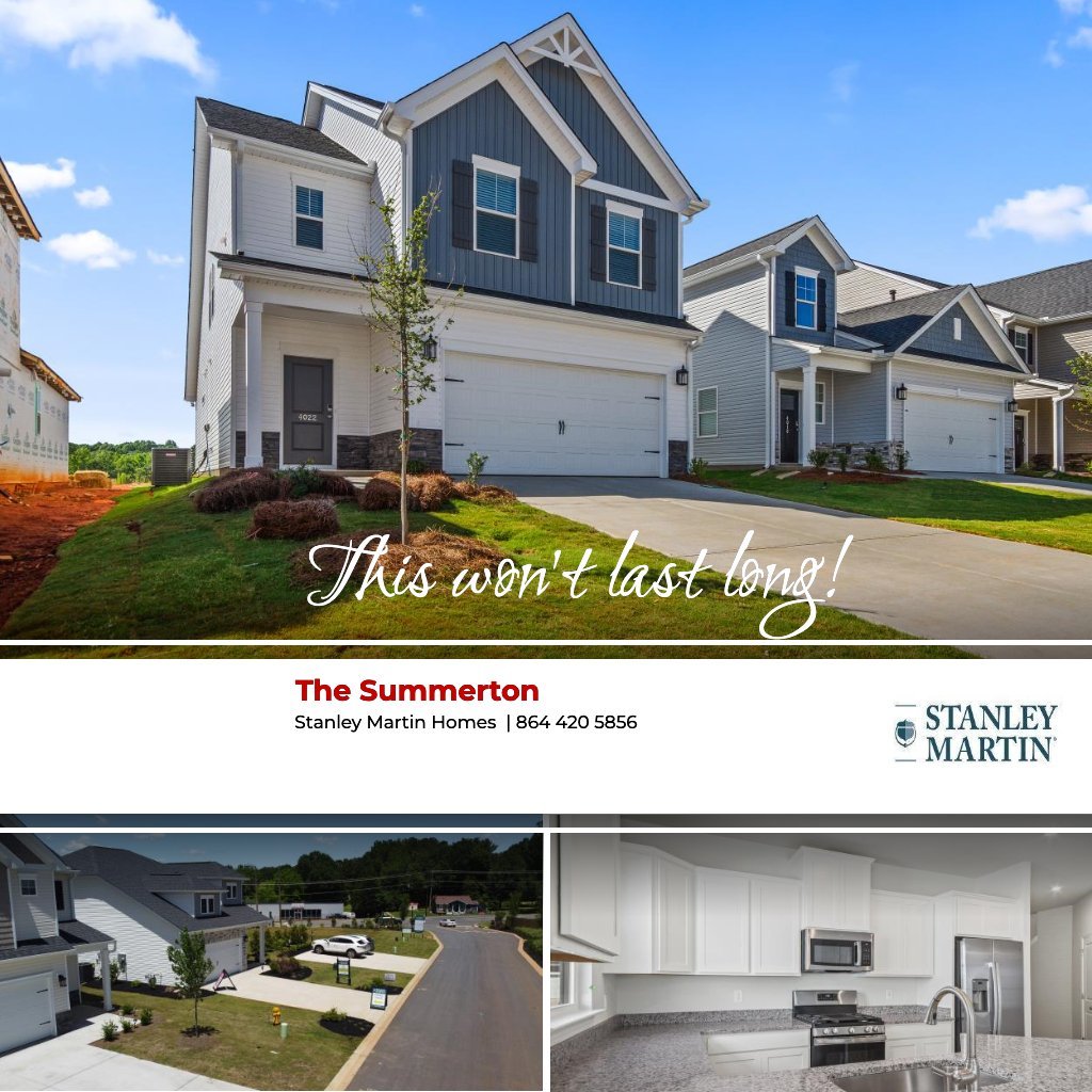 🏡 Discover The Summerton in Greenville, SC!

This customizable gem features a spacious main level perfect for entertaining and a luxurious primary suite. The second level boasts cozy guest bedrooms, a playroom, and an optional third bathroom for add