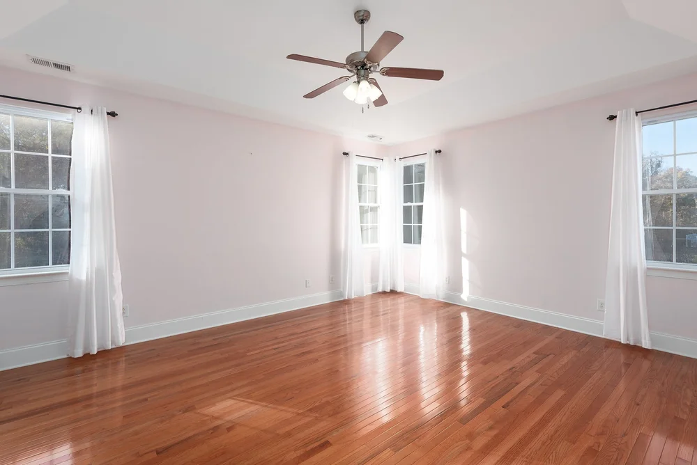 Vacant Charleston bedroom before virtual staging