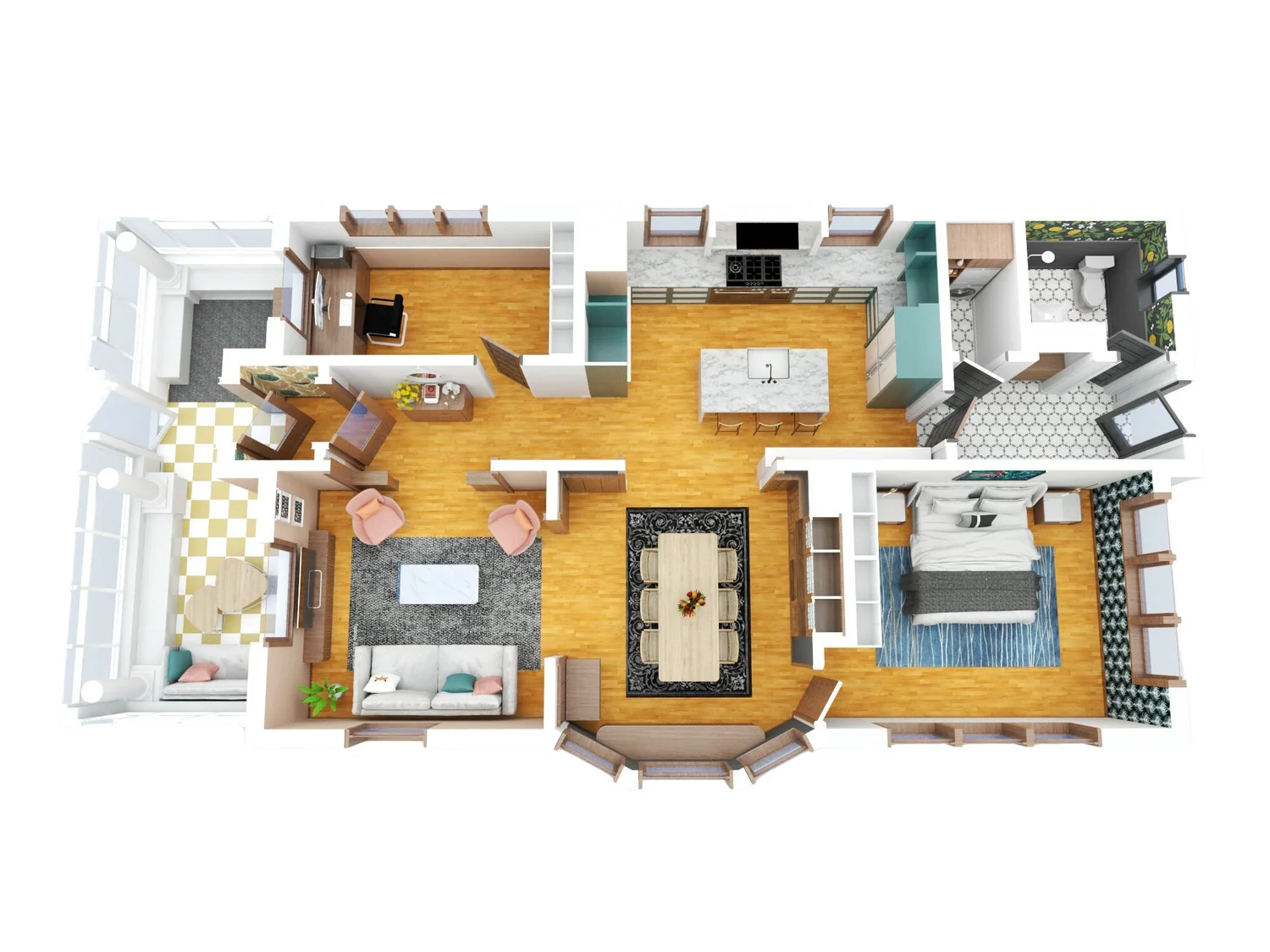 Interactive 3D floor plan example by Listings In Motion
