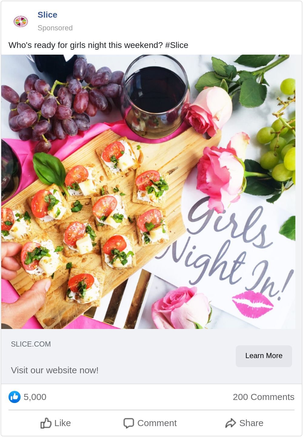 Facebook desktop mock post