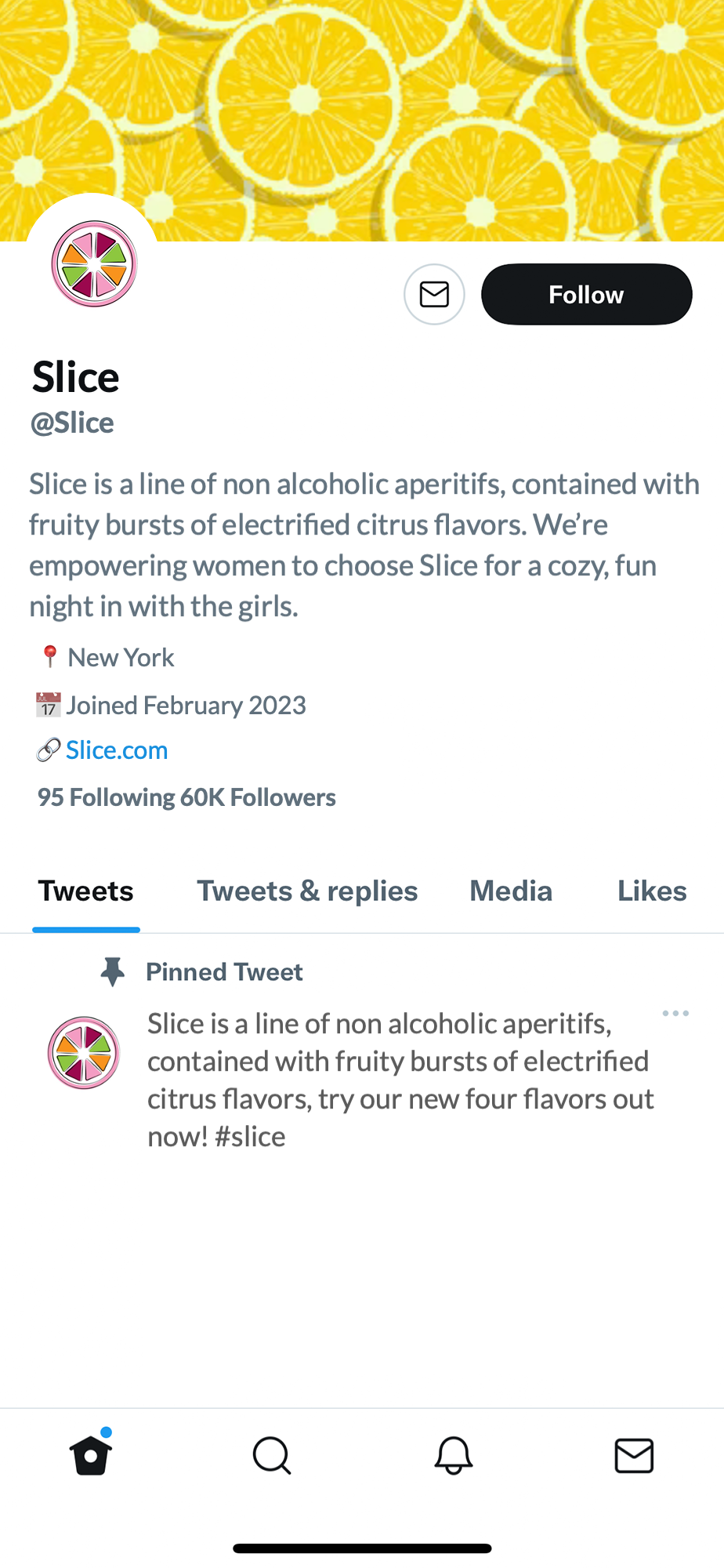 Twitter page mobile mock post
