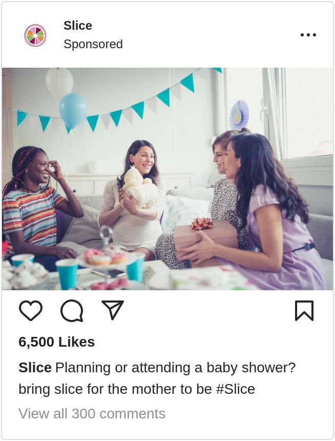 Instagram mobile mock post
