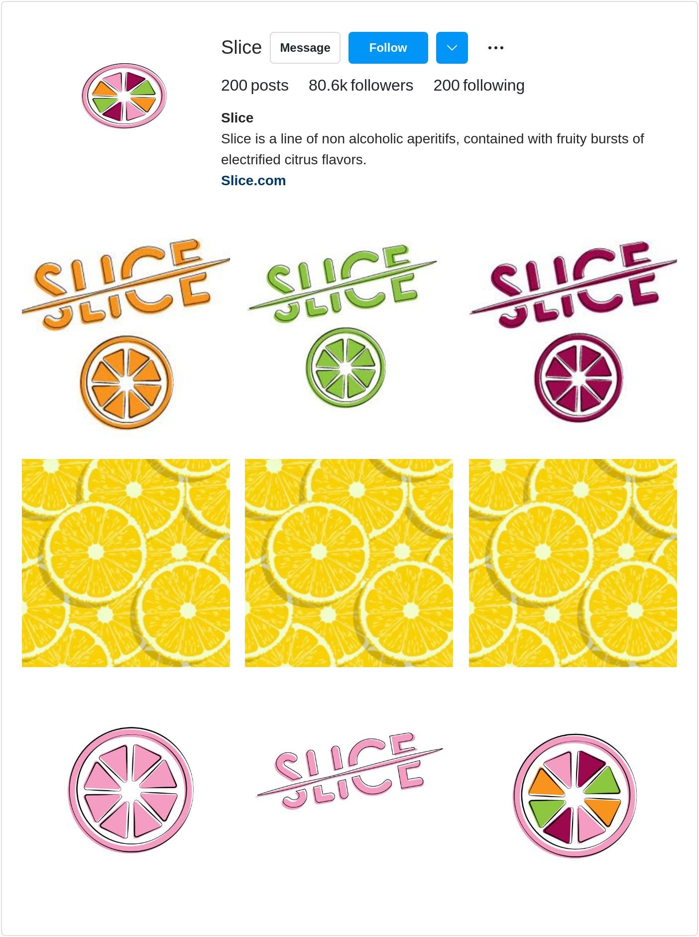 Instagram page desktop mock post