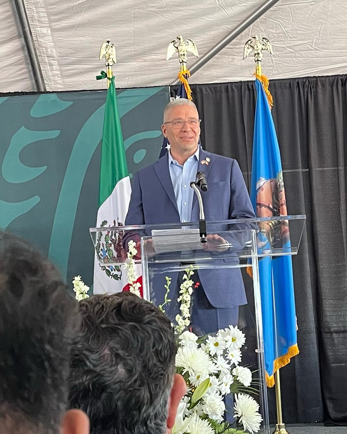 The Mexican Consulate has officially opened in OKC! Sen. Michael Brooks-Jimenez shared his story at the inauguration ceremony this morning! 🇲🇽🇺🇸