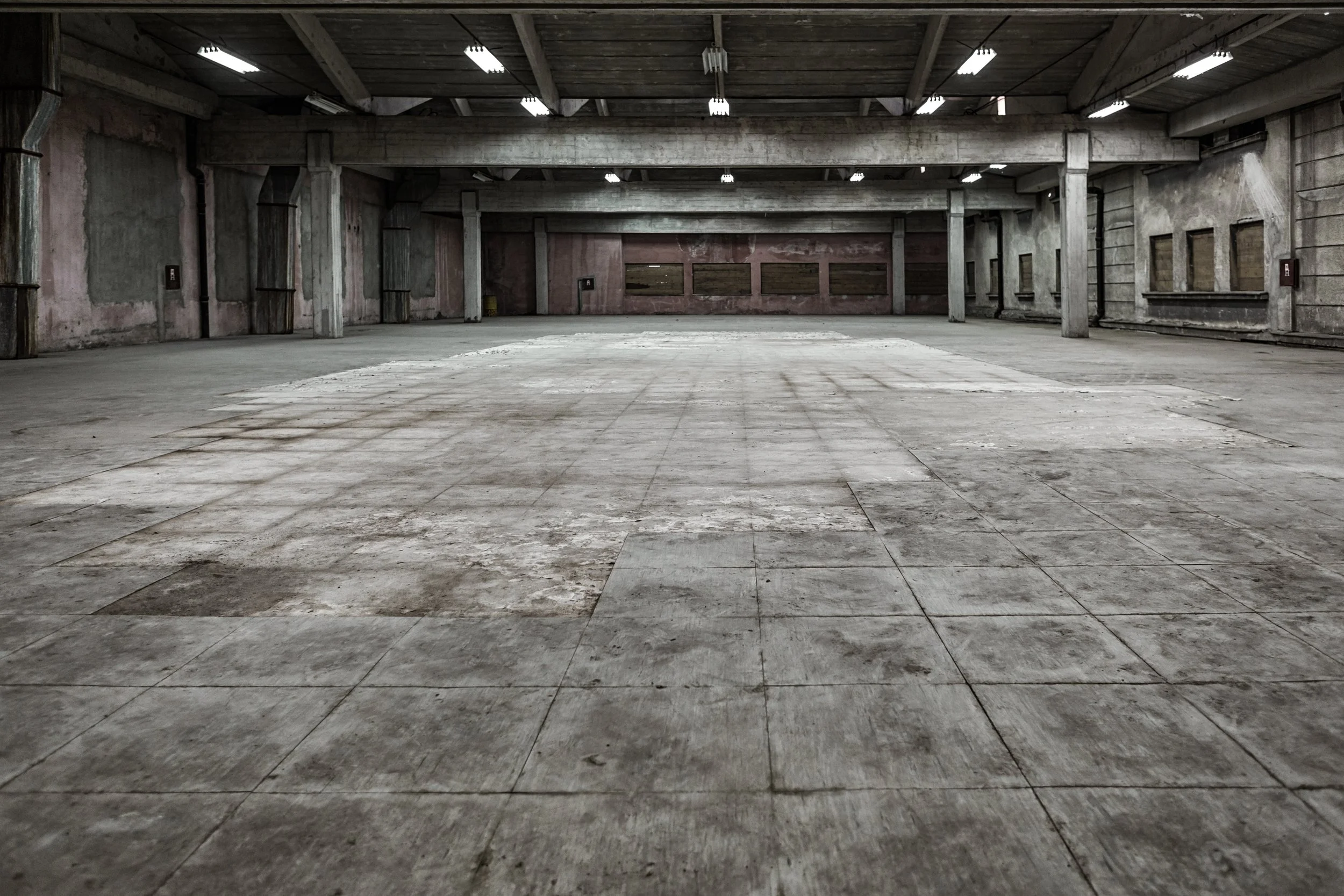 faux distressed concrete floor