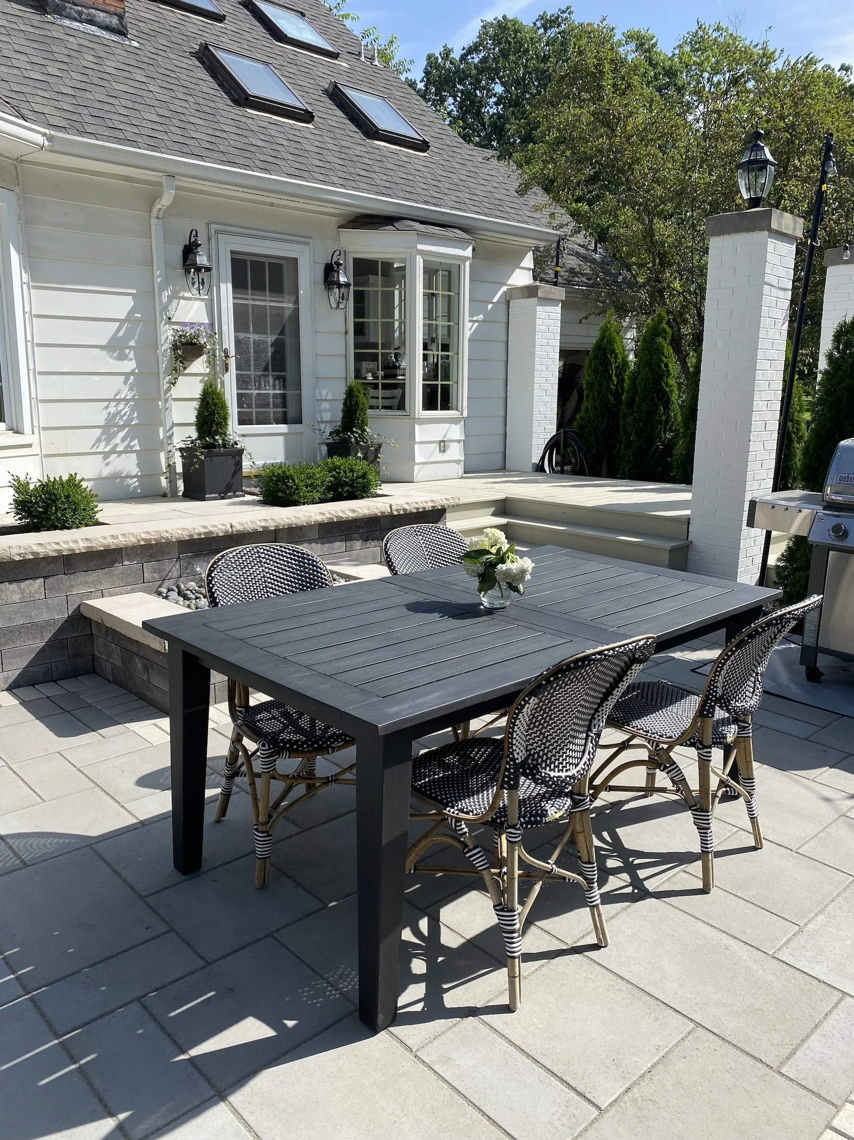 Paver Patio with Pavilion, Fire Pit and Plantings in Dublin OH