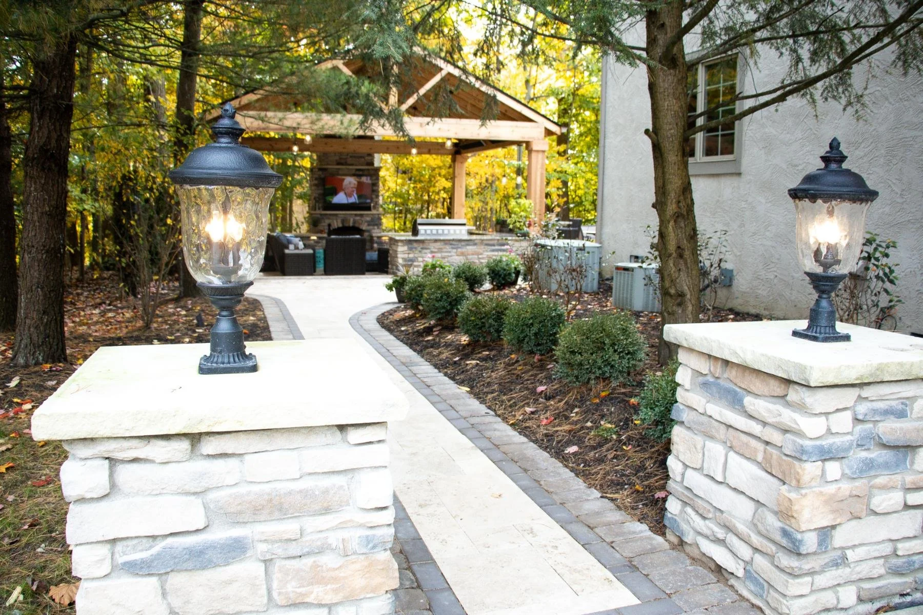 Pavilion, Paver Patio, Outdoor Kitchen in Upper Arlington OH — Proscape Lawn & Landscape