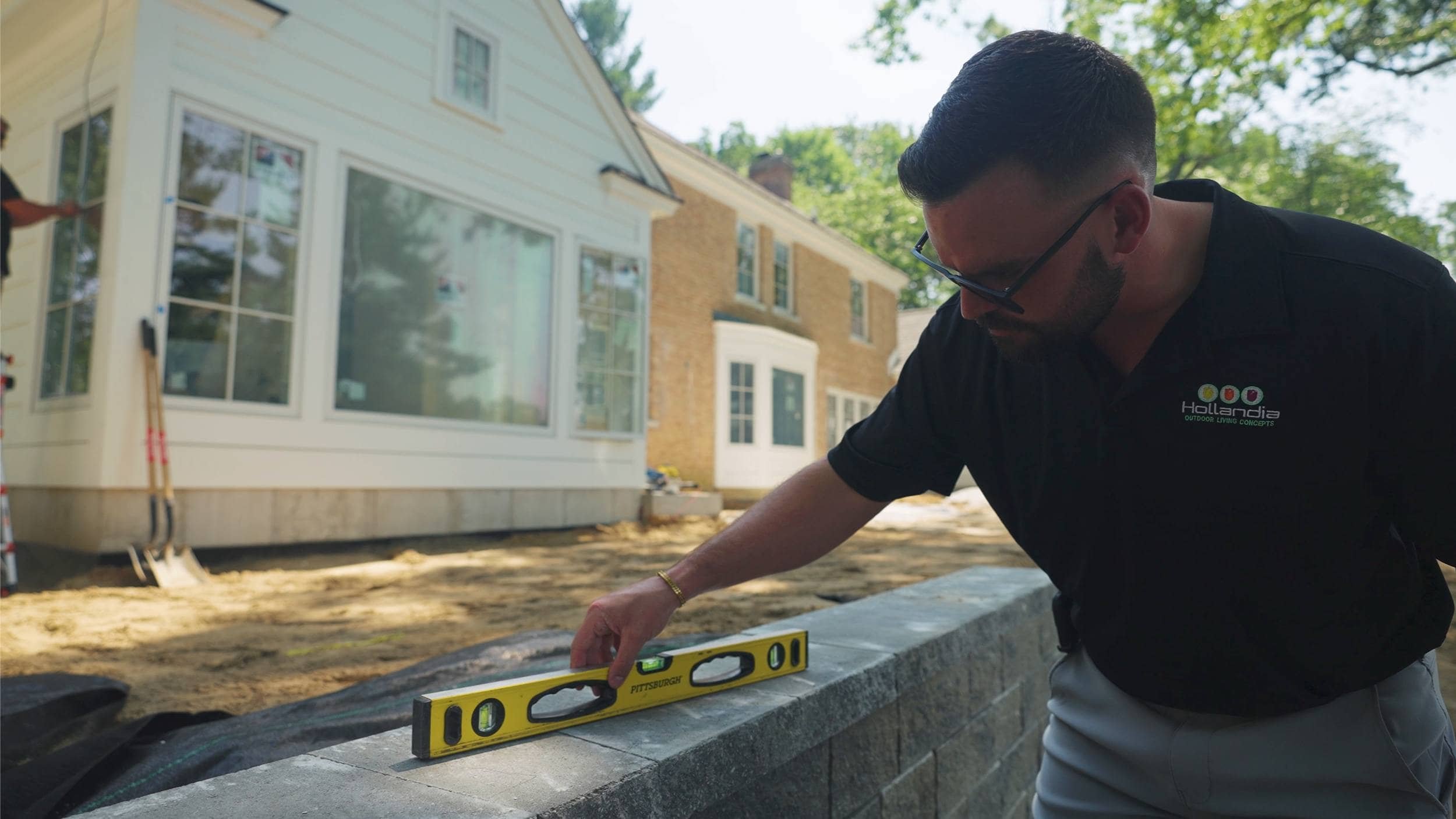 Retaining Wall and Garden Beds Enhancing Curb Appeal in Holland, MI