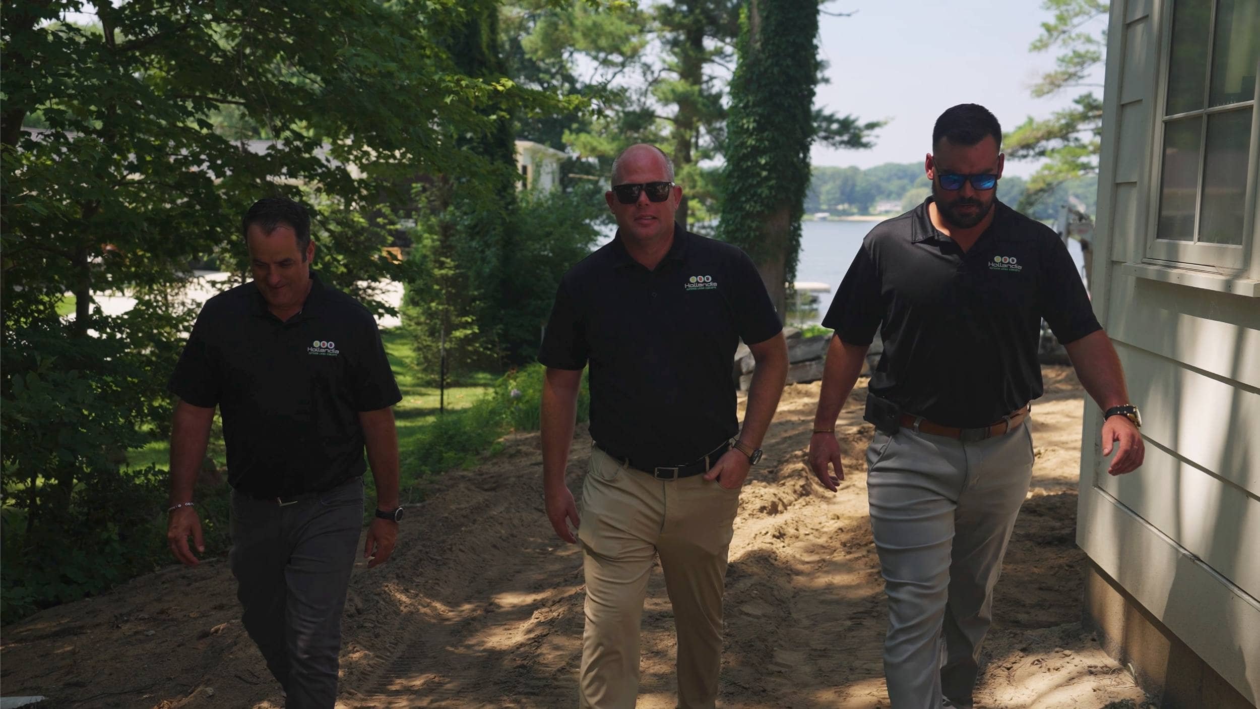Beautiful Retaining Wall Shaping Backyard Slope in Jamestown, MI
