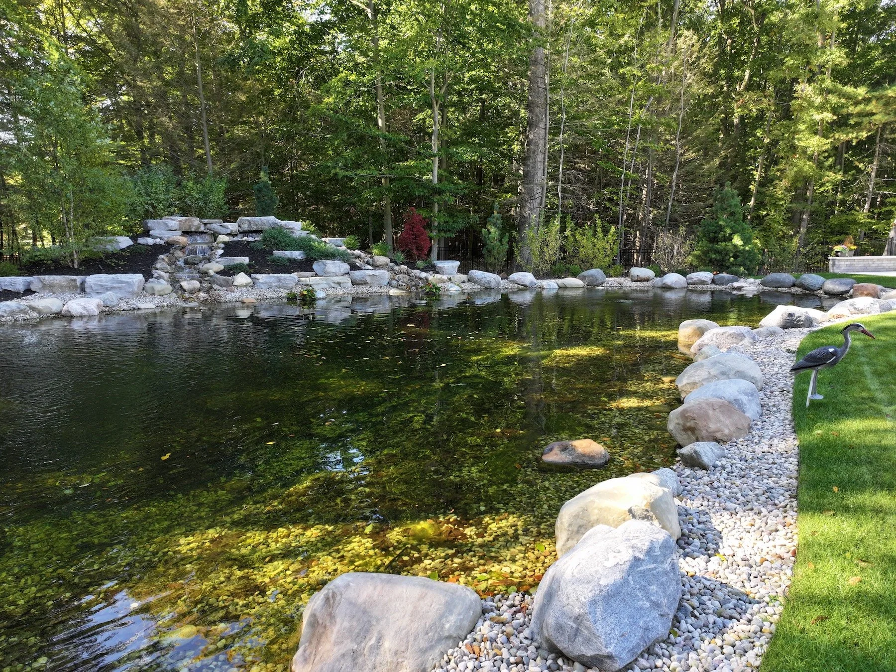 Pond at residential property in Holland, MI