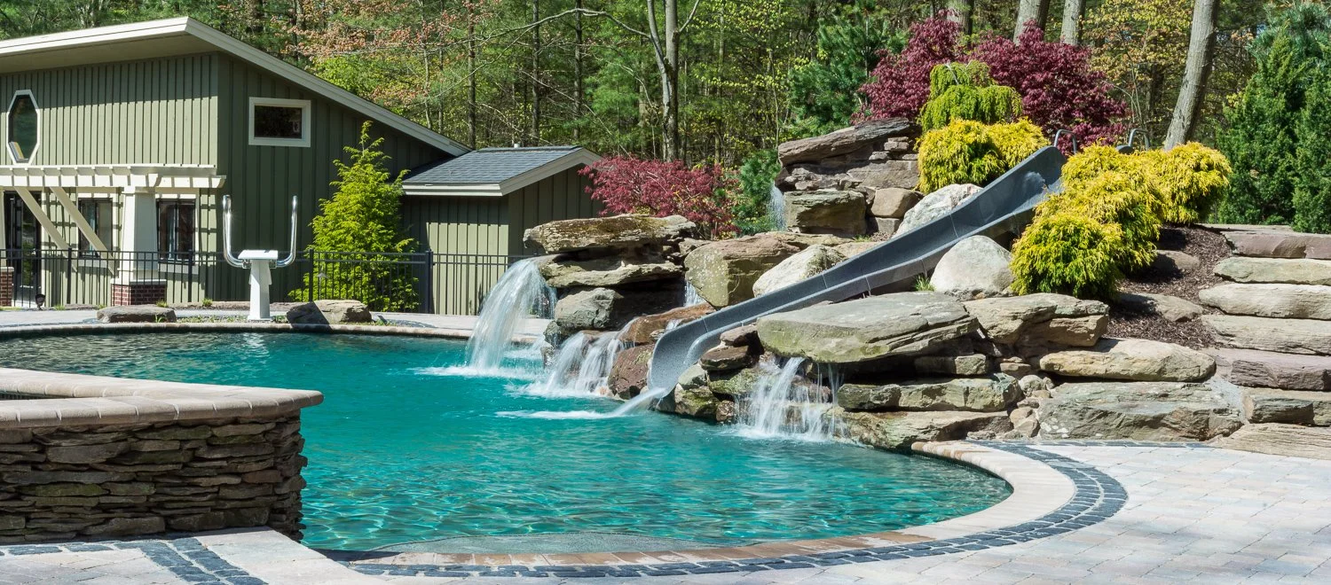 Paver patio, plantings and water features in Grand Haven MI