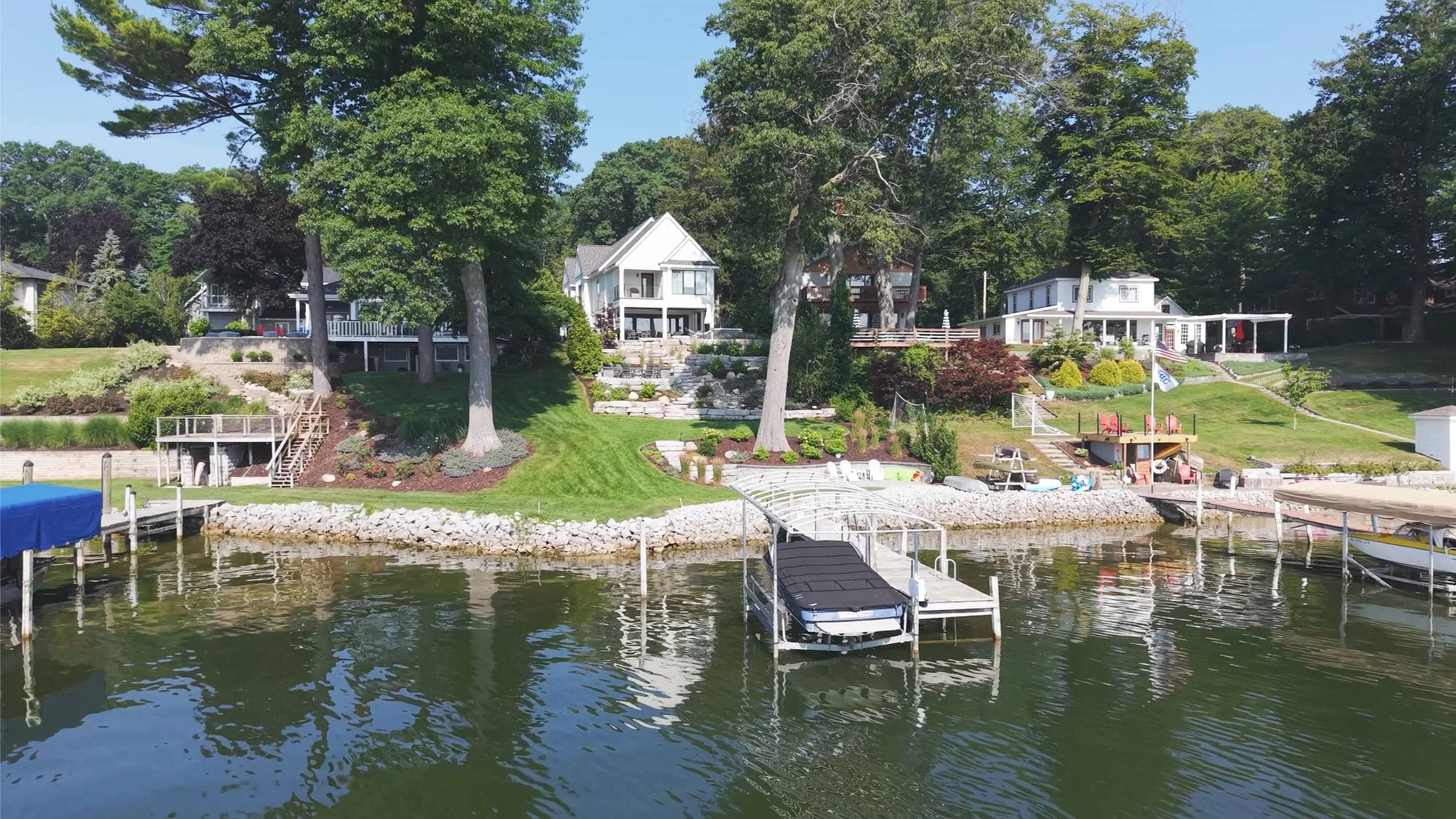 Cozy Lakeside Fire Pit and Seating Area in Zeeland Charter Township, MI