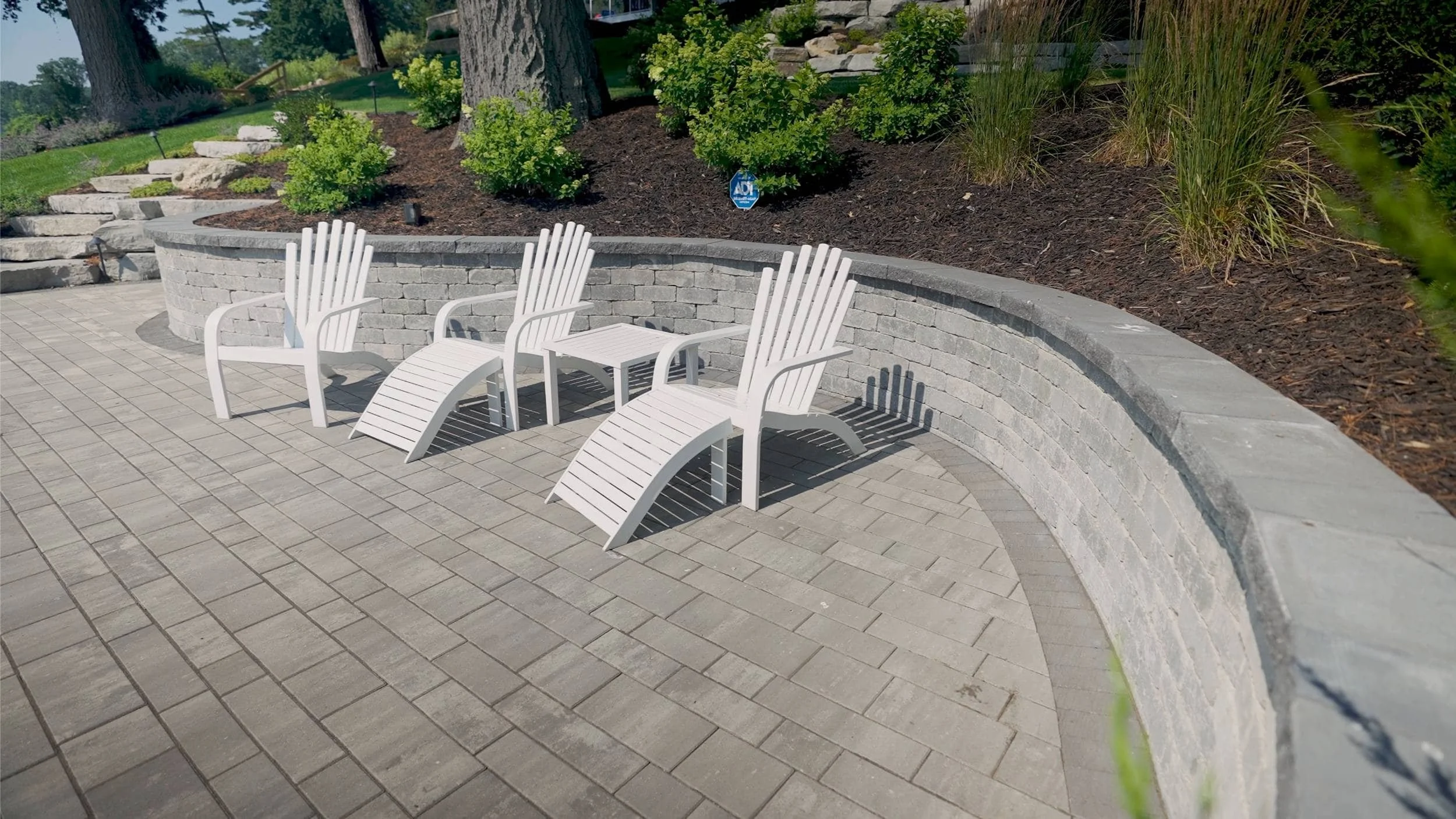 Custom Built Retaining Wall and Patio in Grand Haven, MI
