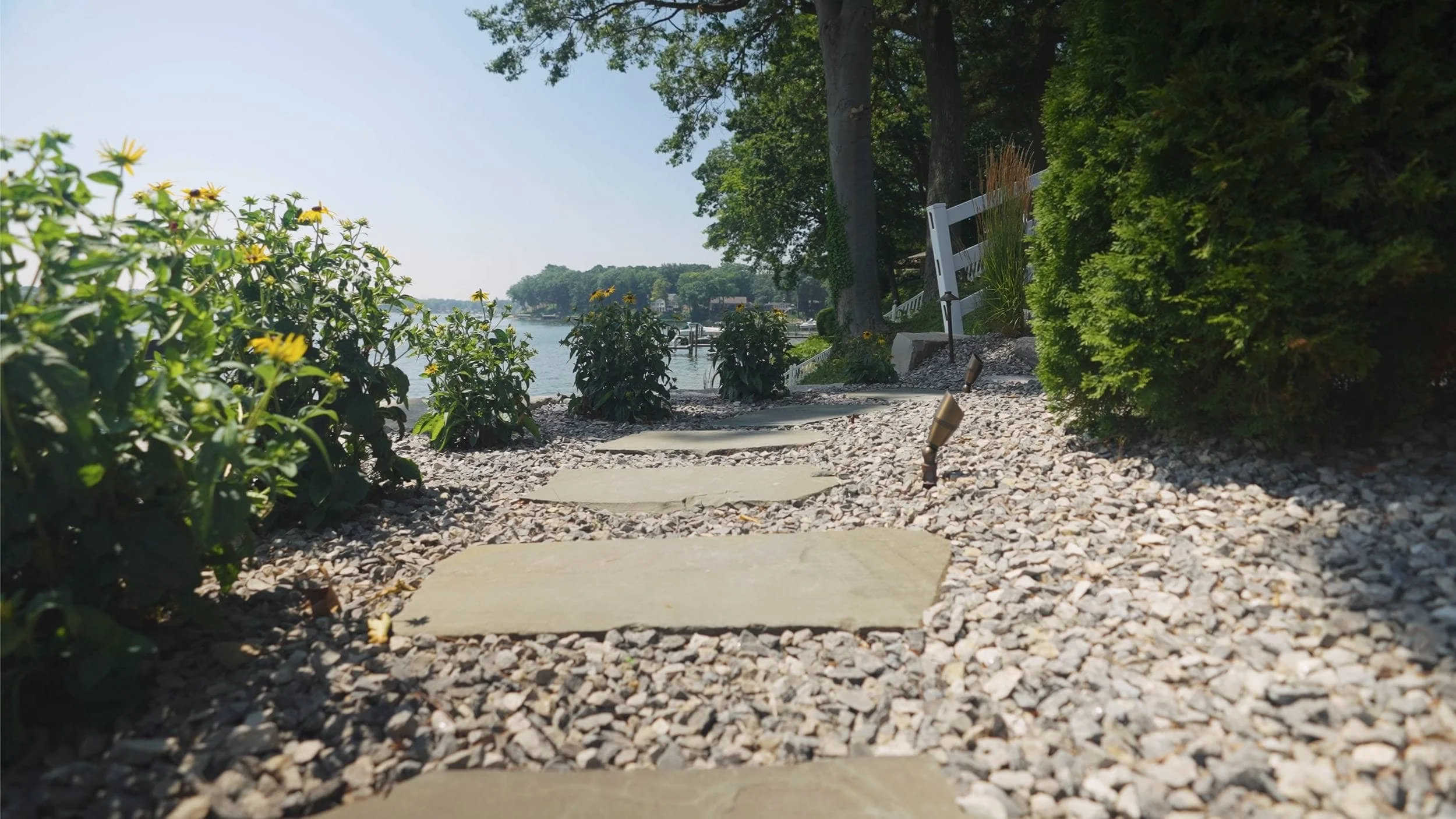 Lush Plantings Enhancing Modern Landscape Design in Port Sheldon, MI