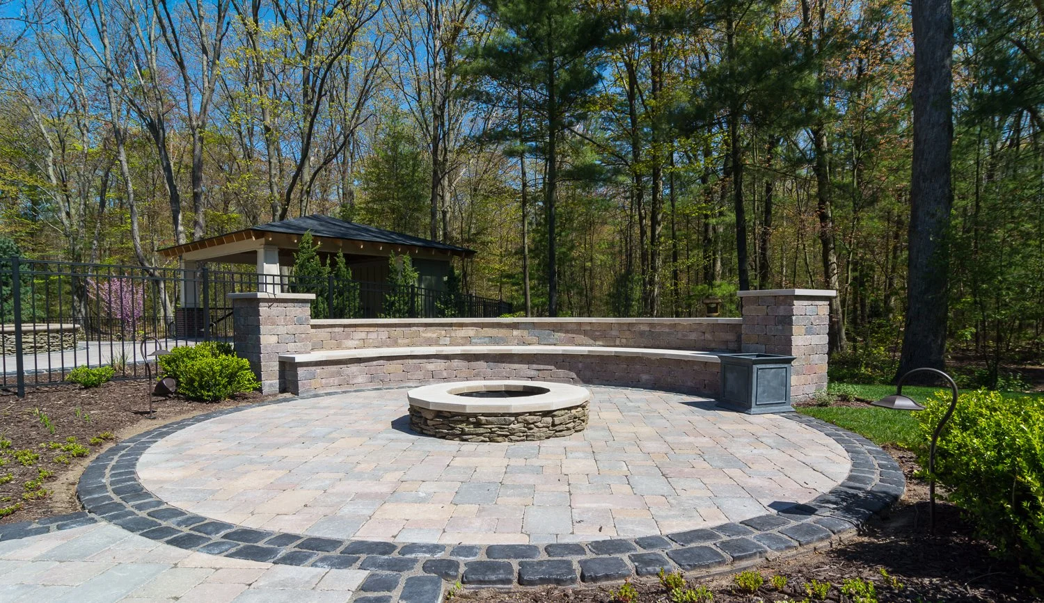 Paver patio with fire pit in Grand Haven MI