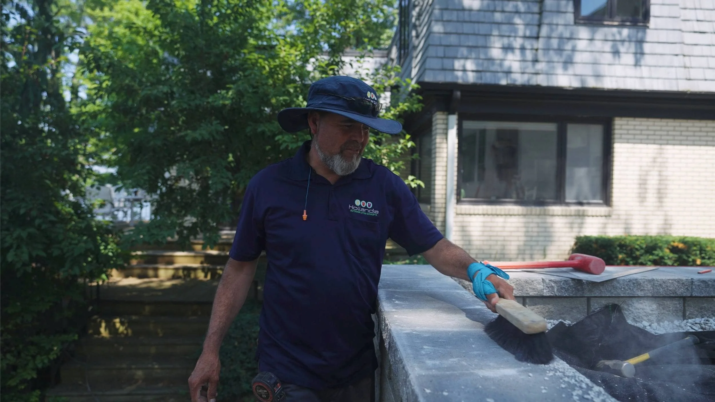 Expansive Landscape Design and Retaining Wall in East Grand Rapids, MI