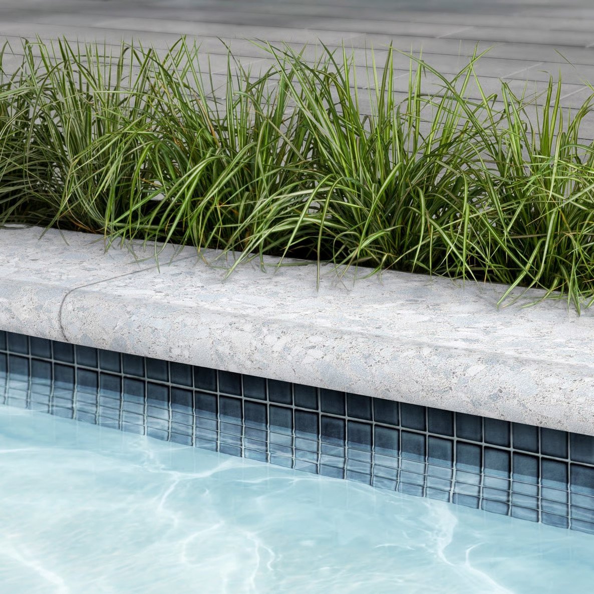 Techo-Bloc retaining wall and edging system used for structured landscape elevation and support