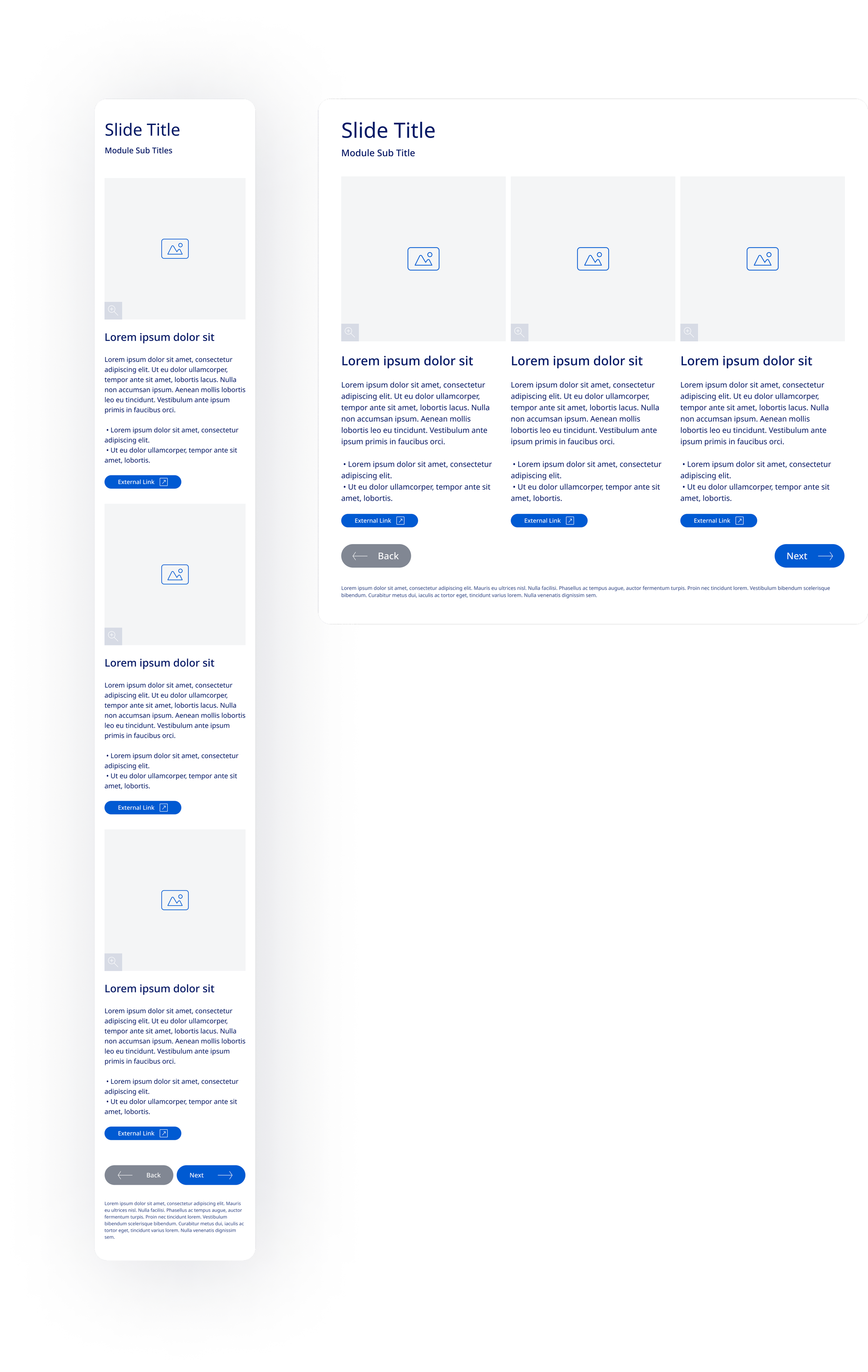Three-Column Image and Content Stack