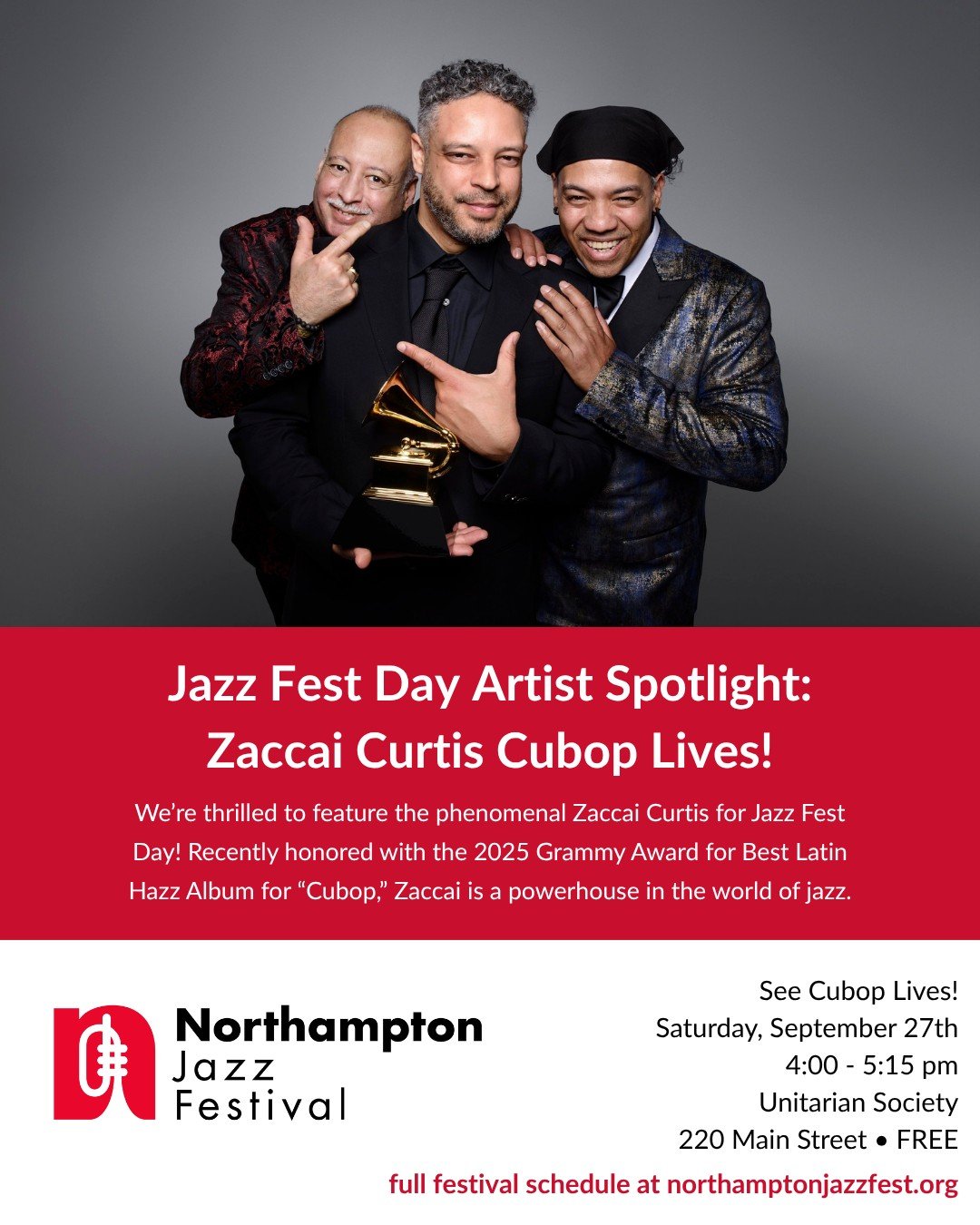 🎶 Jazz Fest Day Artist Spotlight: Zaccai Curtis Cubop Lives!

We're thrilled to feature the phenomenal Zaccai Curtis for Jazz Fest Day! Recently honored with the 2025 Grammy Award for Best Latin Jazz Album for &quot;Cubop,&quot; Zaccai is a powerhou