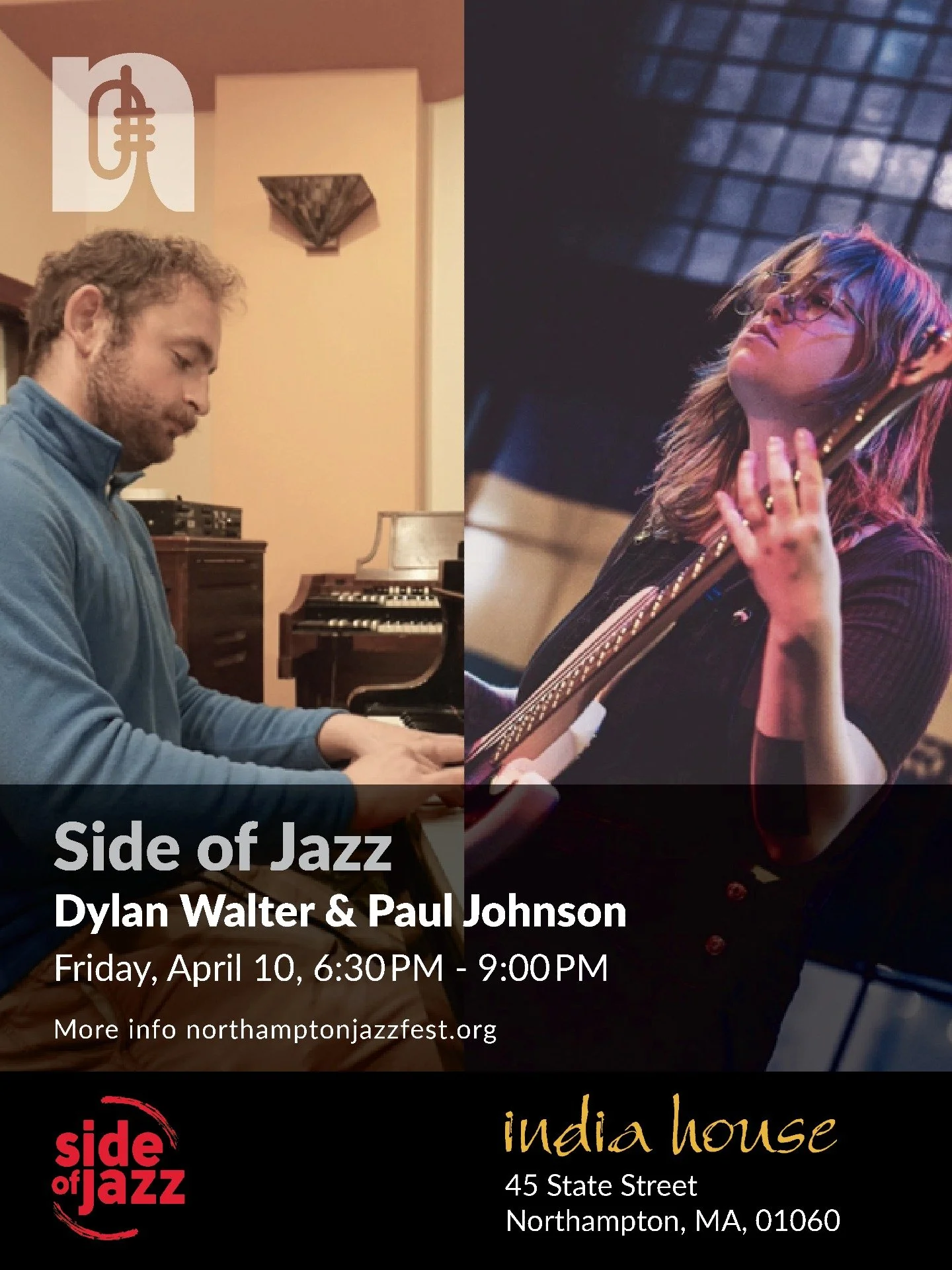 🎶 Side of Jazz with Dylan Walter &amp; Paul Johnson 🎸

Join us this Friday, April 10, from 6:30-9:00 PM at India House for an evening of cool live jazz with Dylan Walter &amp; Paul Johnson!

On the second Friday of each month during Arts Night Out,
