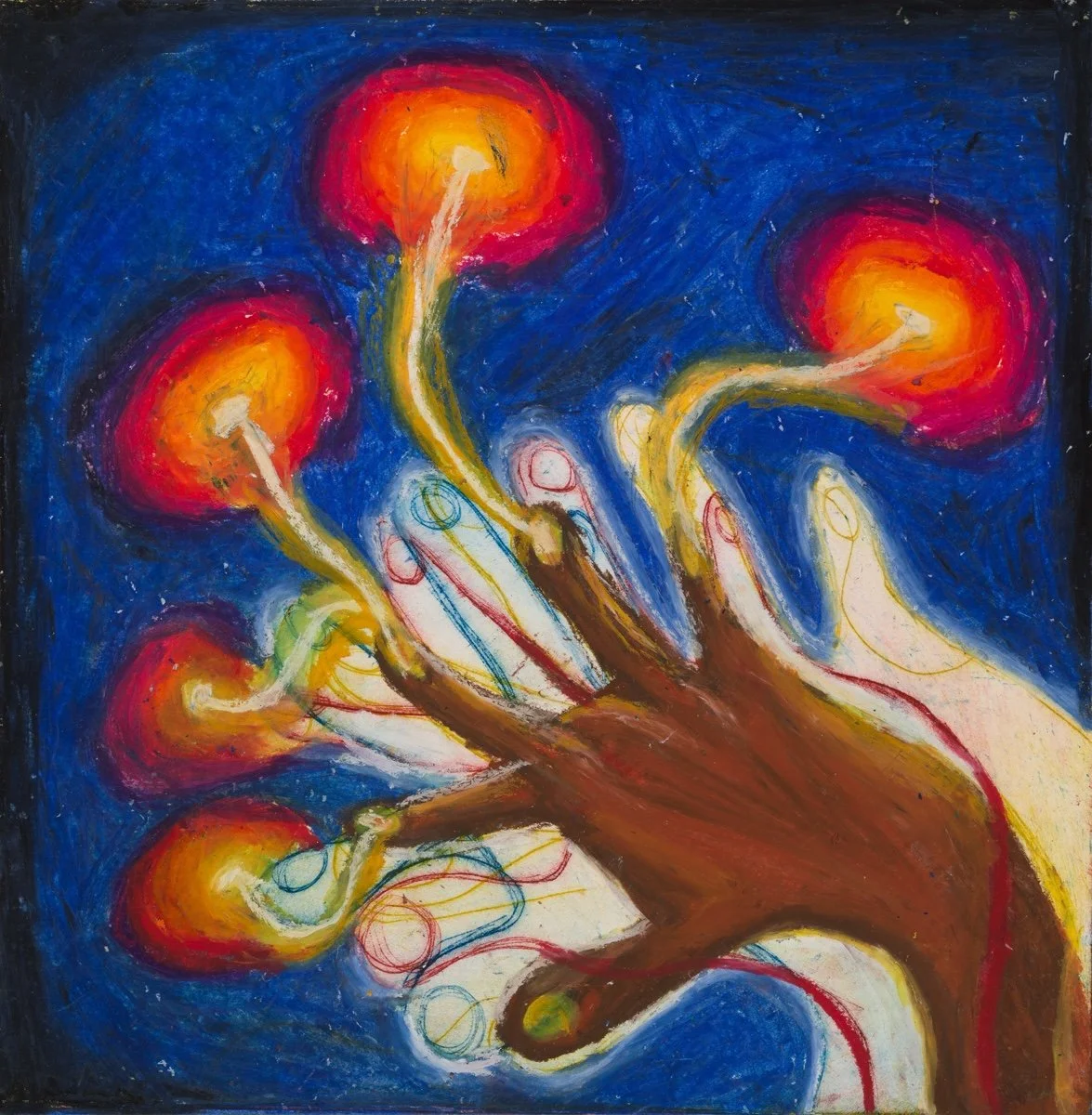 Grace Caouette	.Three color etching with oil pastel.