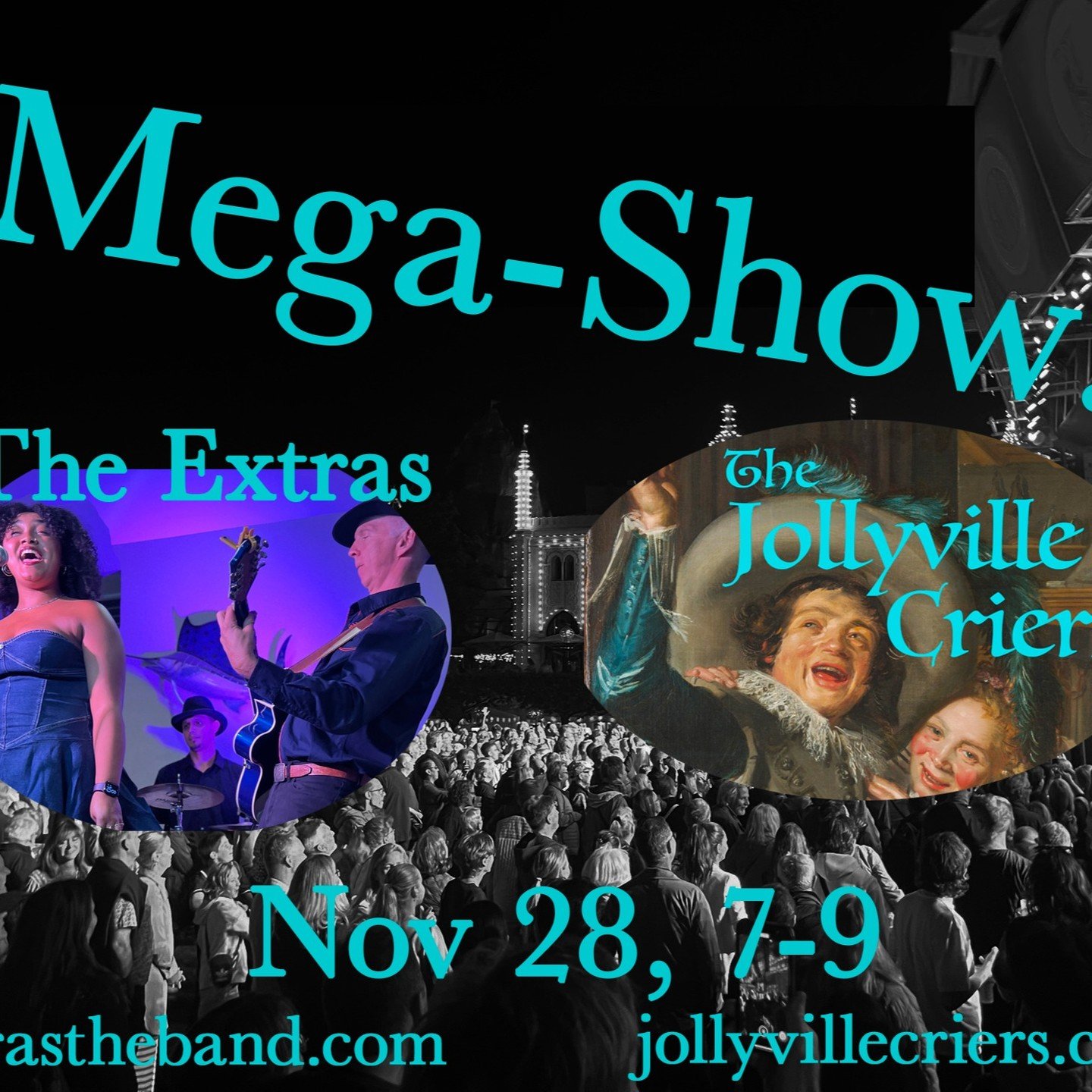 Black Friday Mega-Show!

The Extras @ 8 PM
The Jollyville Criers @ 7 PM

Carousel Lounge
https://maps.app.goo.gl/n3FFu2P5Vpsrzxr16

www.extrastheband.com
