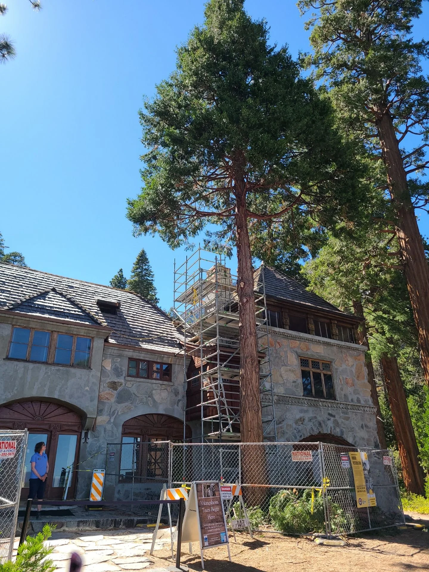 Vikingsholm Chimney Scaffolding Restoration
