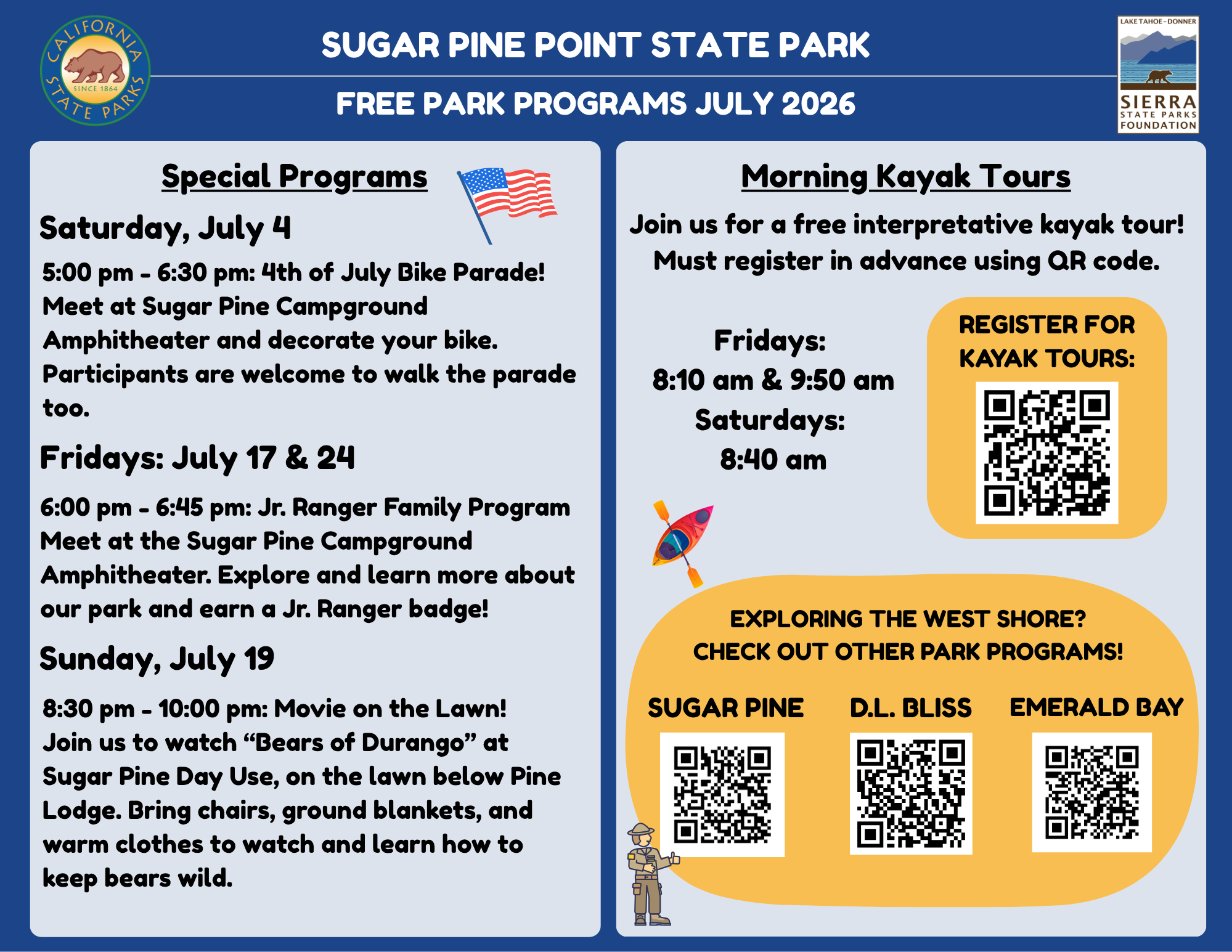 July 2026 schedule Sugar Pine Point State Park (1).png