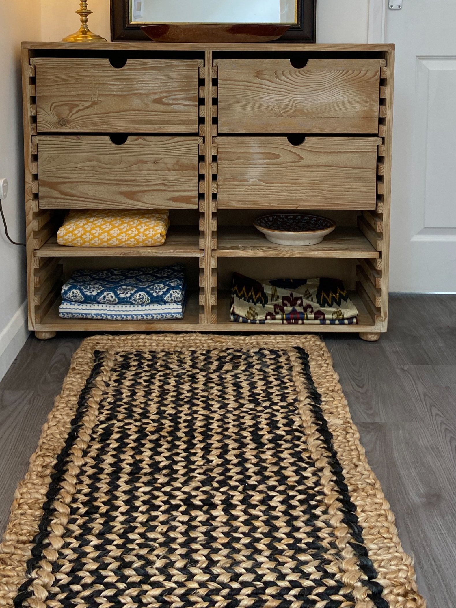 braided jute runner for corridor, hallway, bedside, bed side, pair of bedside runners for hard and wooden flooring