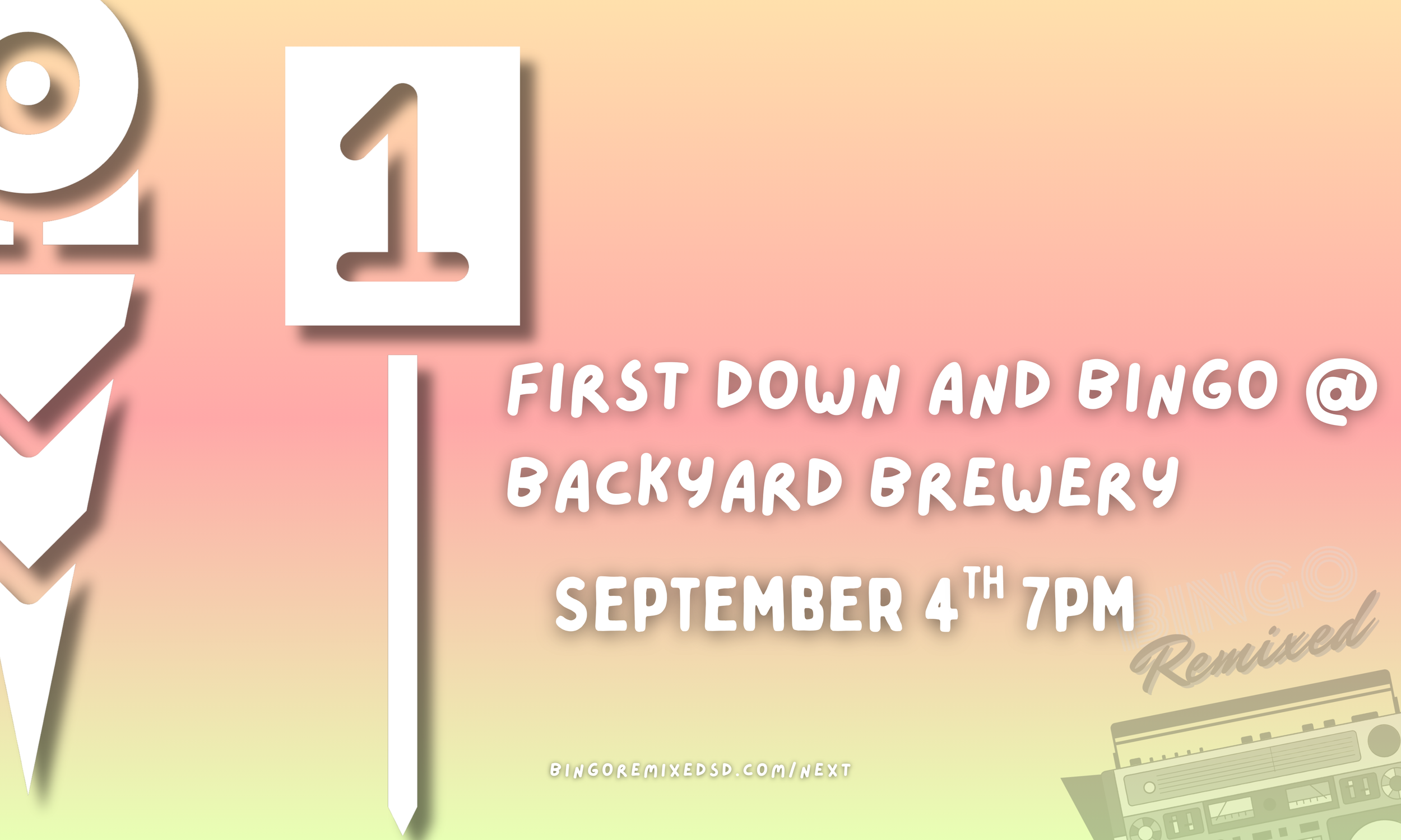 First Down and Bingo @ Backyard Brewery