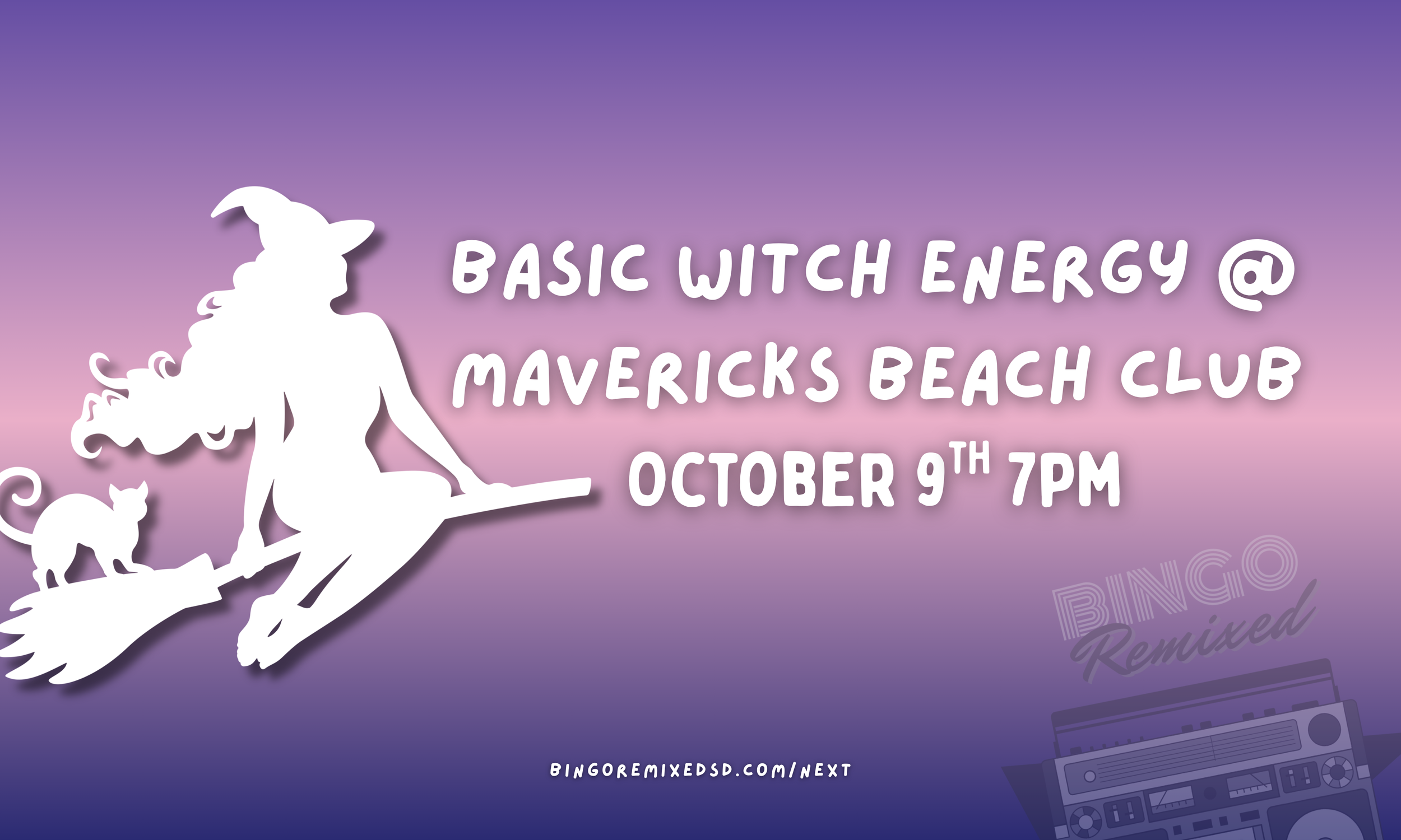 21+ Basic Witch Energy Music Bingo @ Mavericks Beach Club