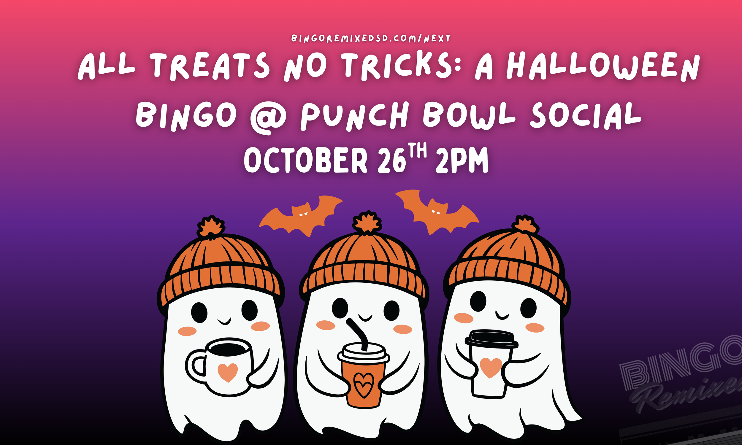 All Treats No Tricks: A Halloween Bingo @ Punch Bowl Social