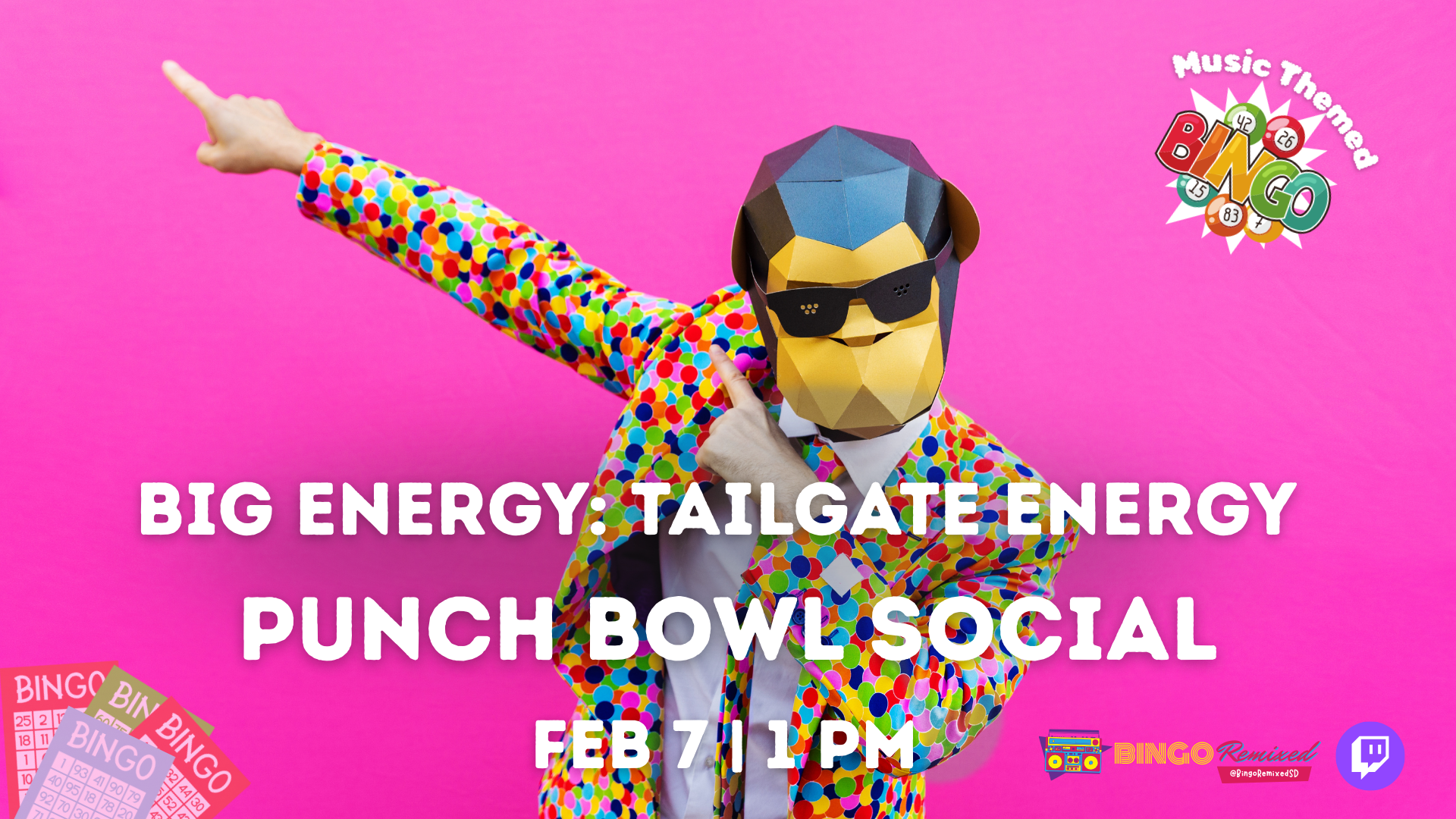 🏈 Big Energy: Tailgate Energy @ Punch Bowl Social