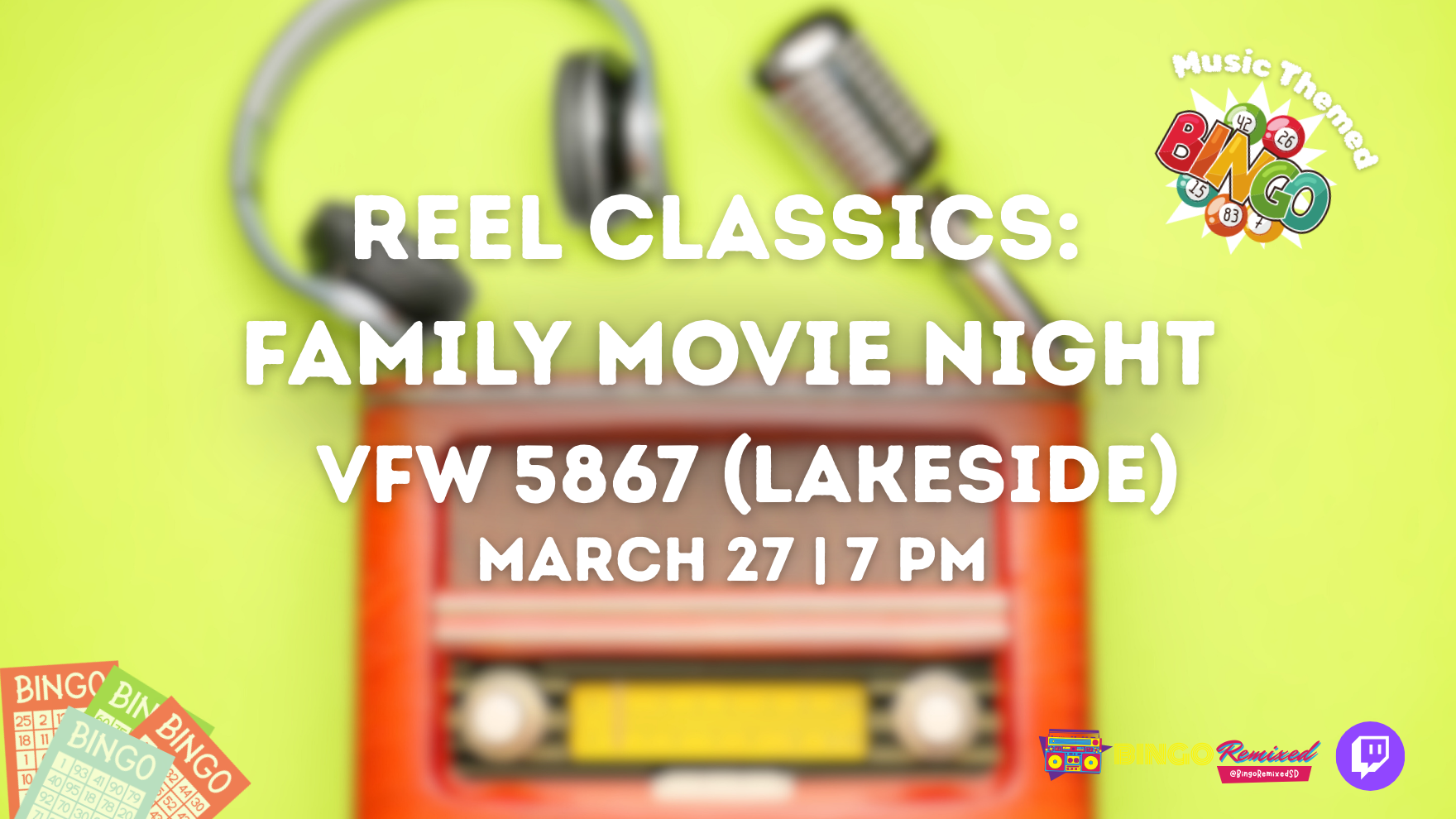 Reel Classics: Family Movie Night @ VFW 5867 Lakeside