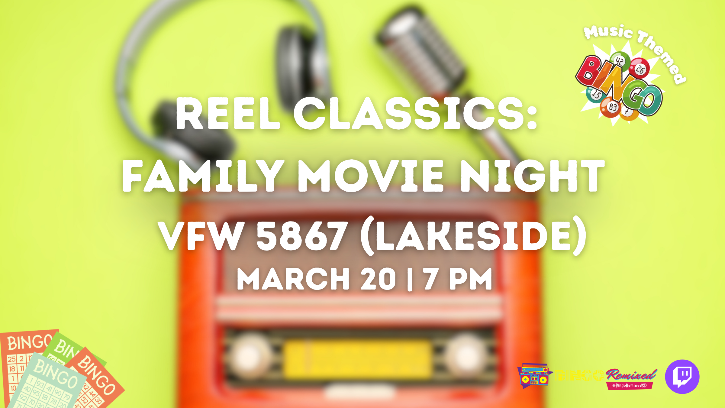 Reel Classics: Family Movie Night @ VFW 5867 Lakeside