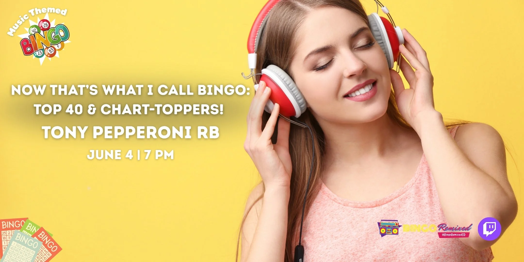 Now That’s What I Call Bingo: Top 40 &amp; Chart-Toppers! @ Tony Pepperoni Rancho Bernardo