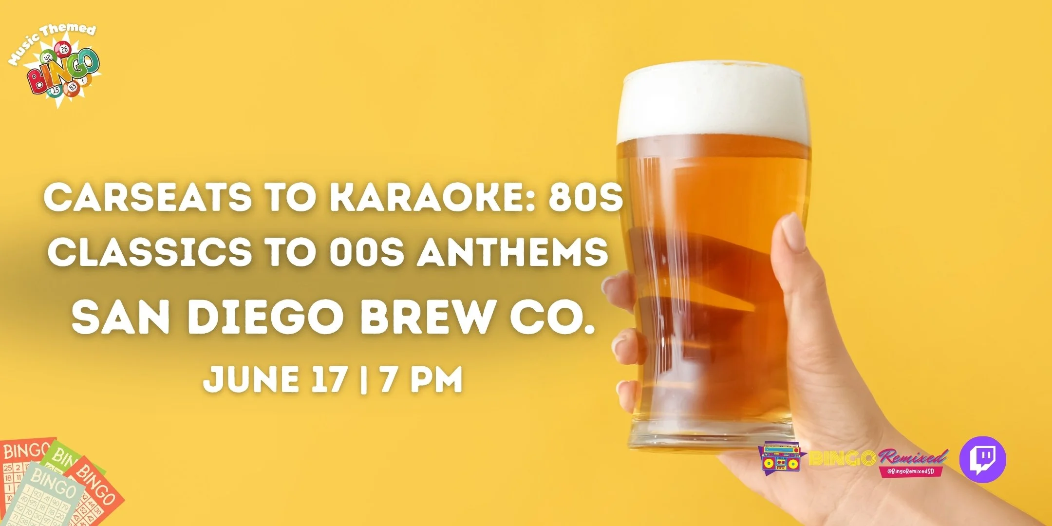 Carseats to Karaoke: 80s Classics to 00s Anthems @ SD Brewing Co.