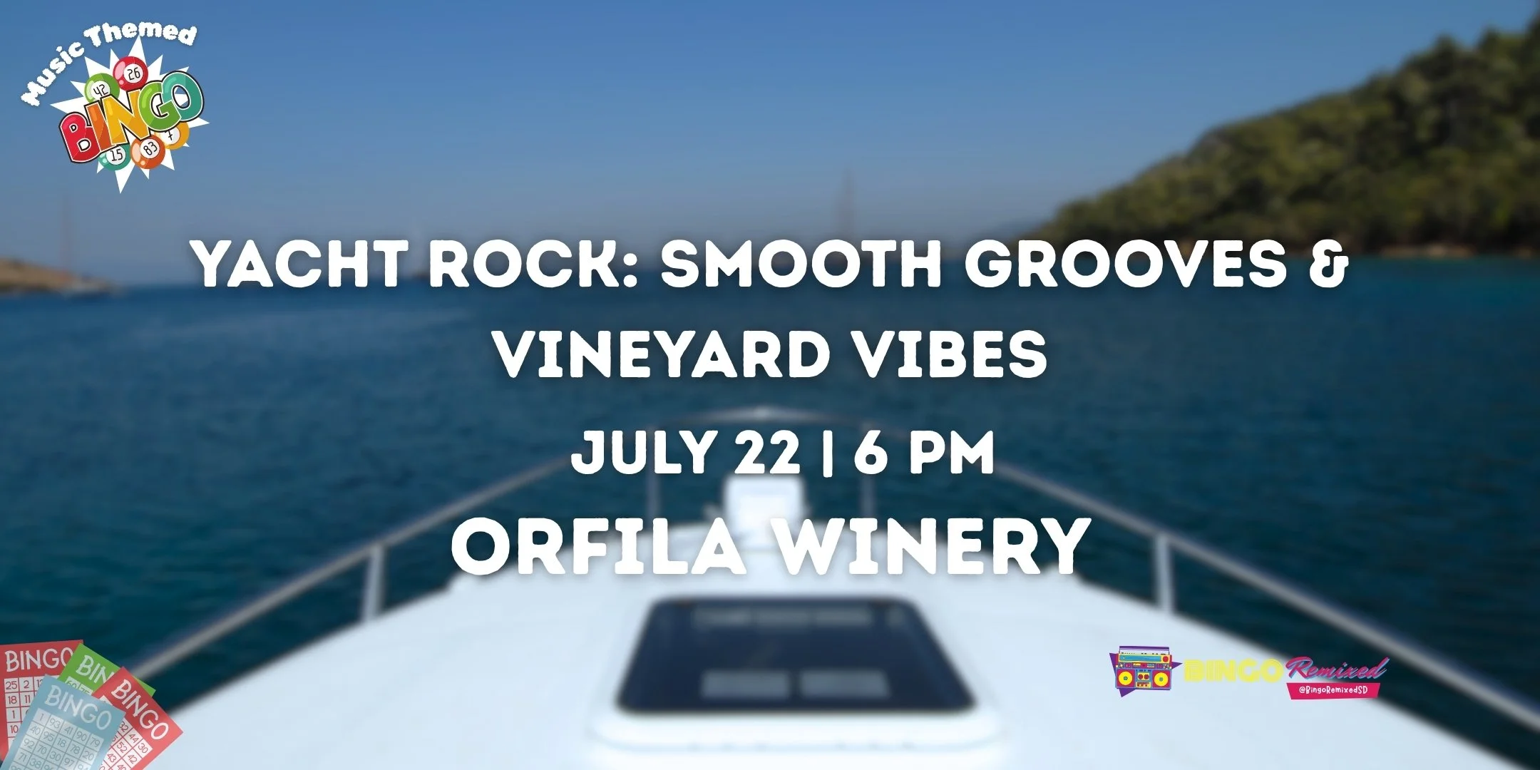 {NEW VENUE} Yacht Rock: Smooth Grooves &amp; Vineyard Vibes @ Orfila Winery