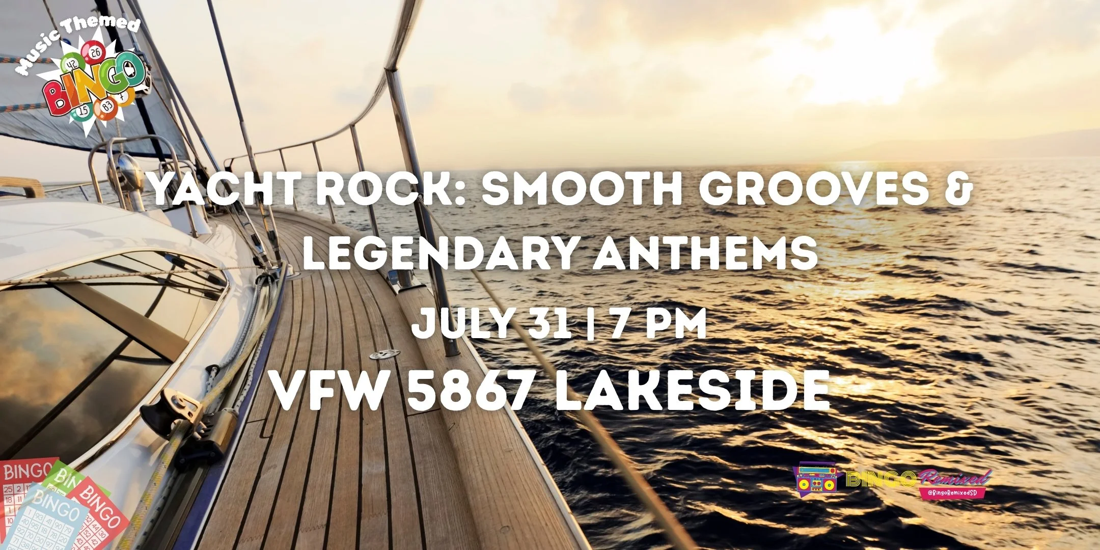 Yacht Rock: Smooth Grooves &amp; Legendary Anthems @ VFW 5867 Lakeside