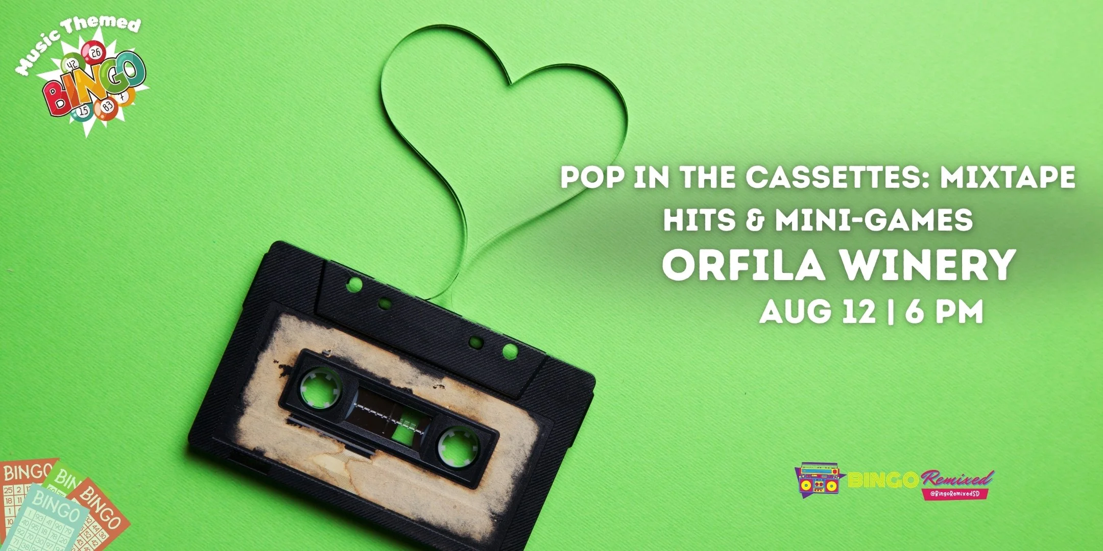 Pop in the Cassettes: Mixtape Hits &amp; Mini-Games @ Orfila Winery