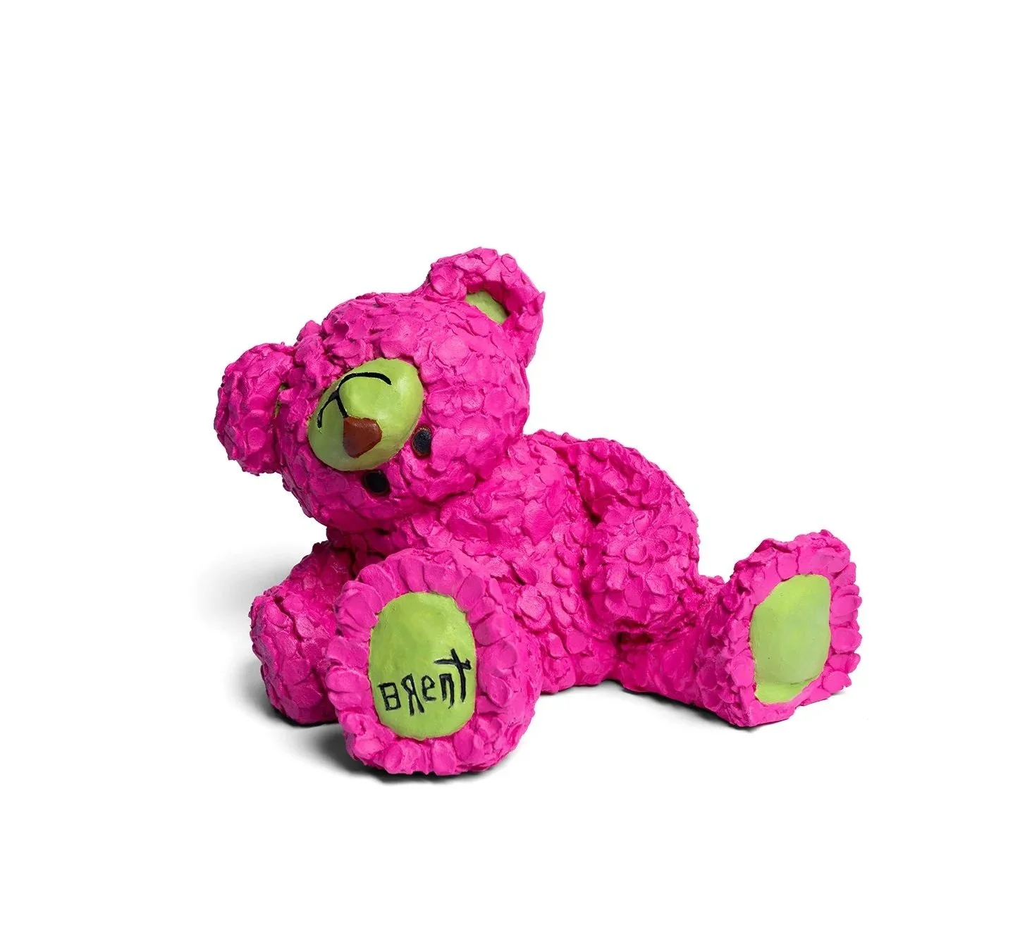  "Smiles”   oil painted resin, 2026 12"x 14"x 9.5" (30cm x 36cm x 24cm) Plushie Pink/Mint Green  Edition of 25 
