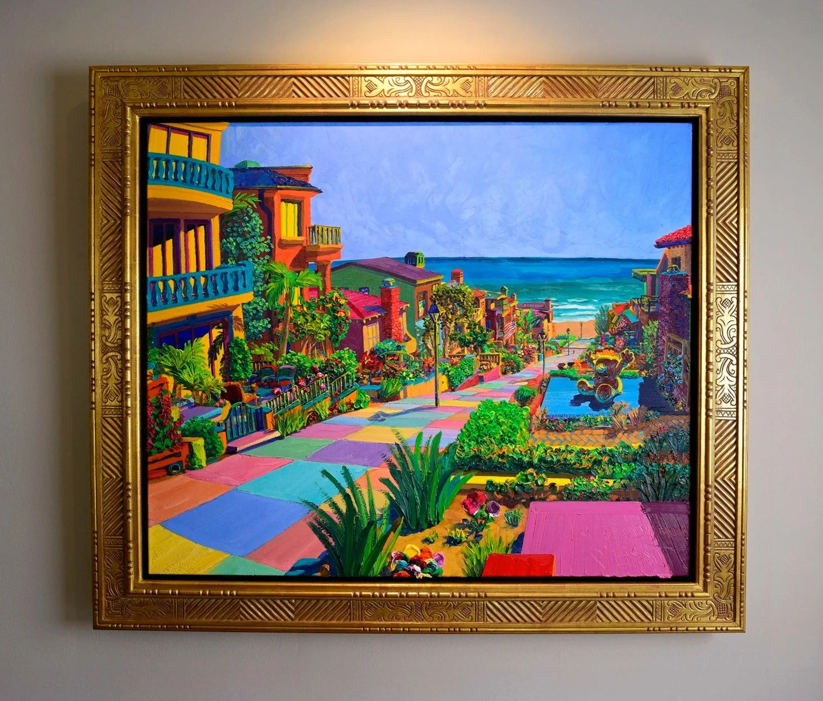  "Love Note”  oil on canvas, 2025 30"x 36" (76cm x 91cm) Bucks County Hand Carved Gilded 22K Frame  Impressions   (sold) 