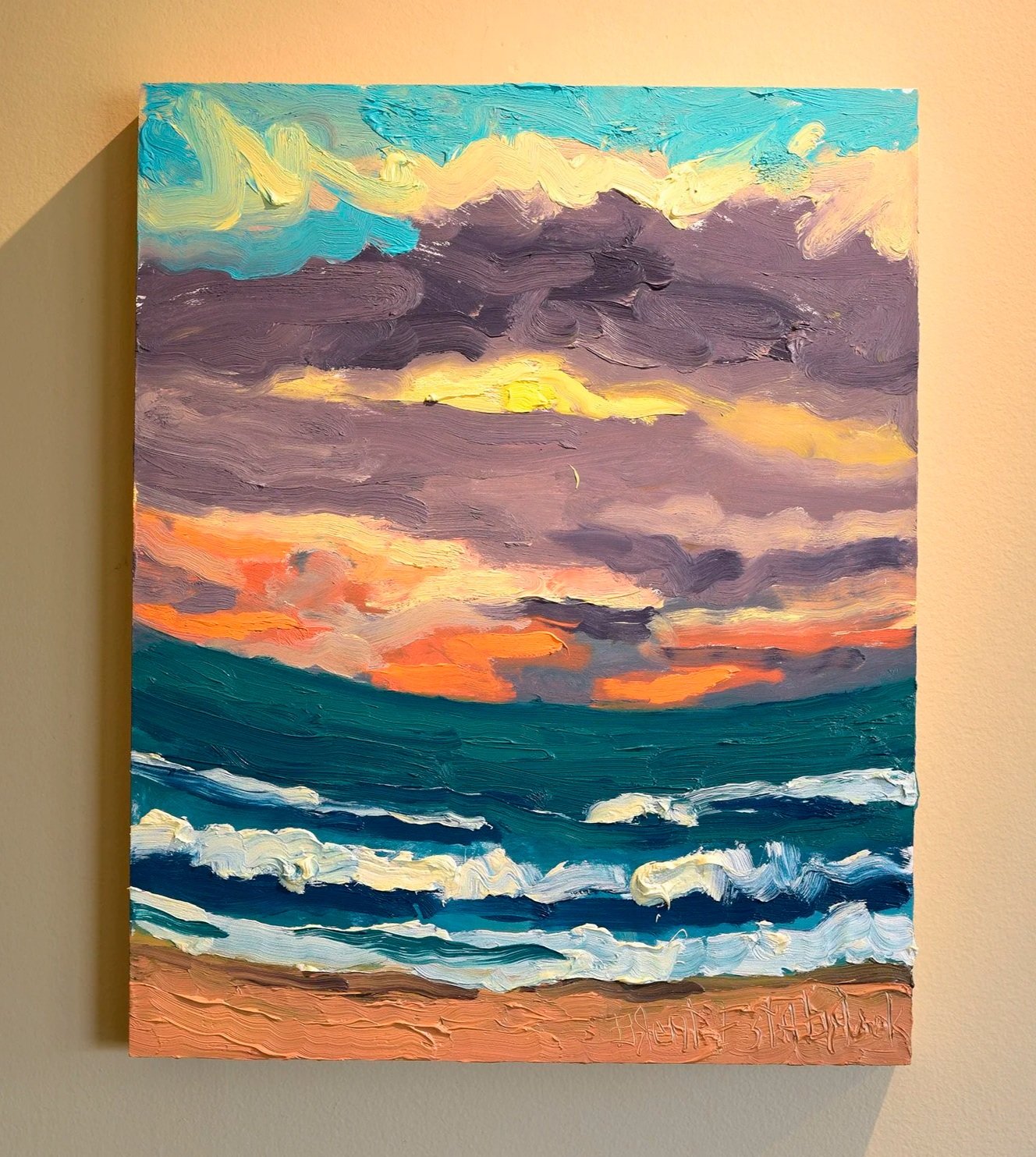  "Sunset 12-25-24”  oil on panel, 2024 20"x 16" (51cm x 41cm)  Sunsets  personal collection 