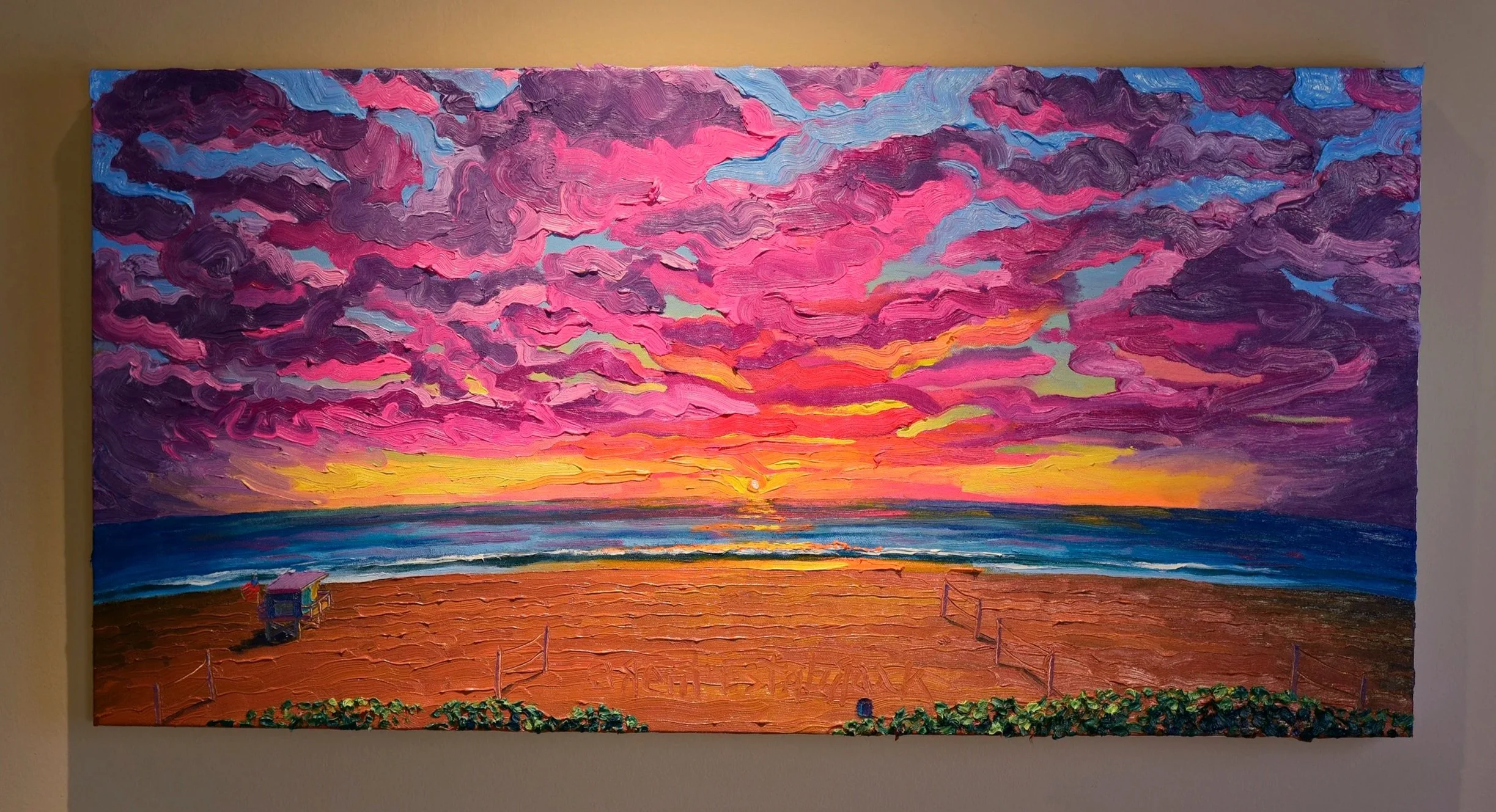  "Sunset 10-21-25”  oil on canvas, 2025 18"x 36" (46cm x 91cm)  Sunsets 