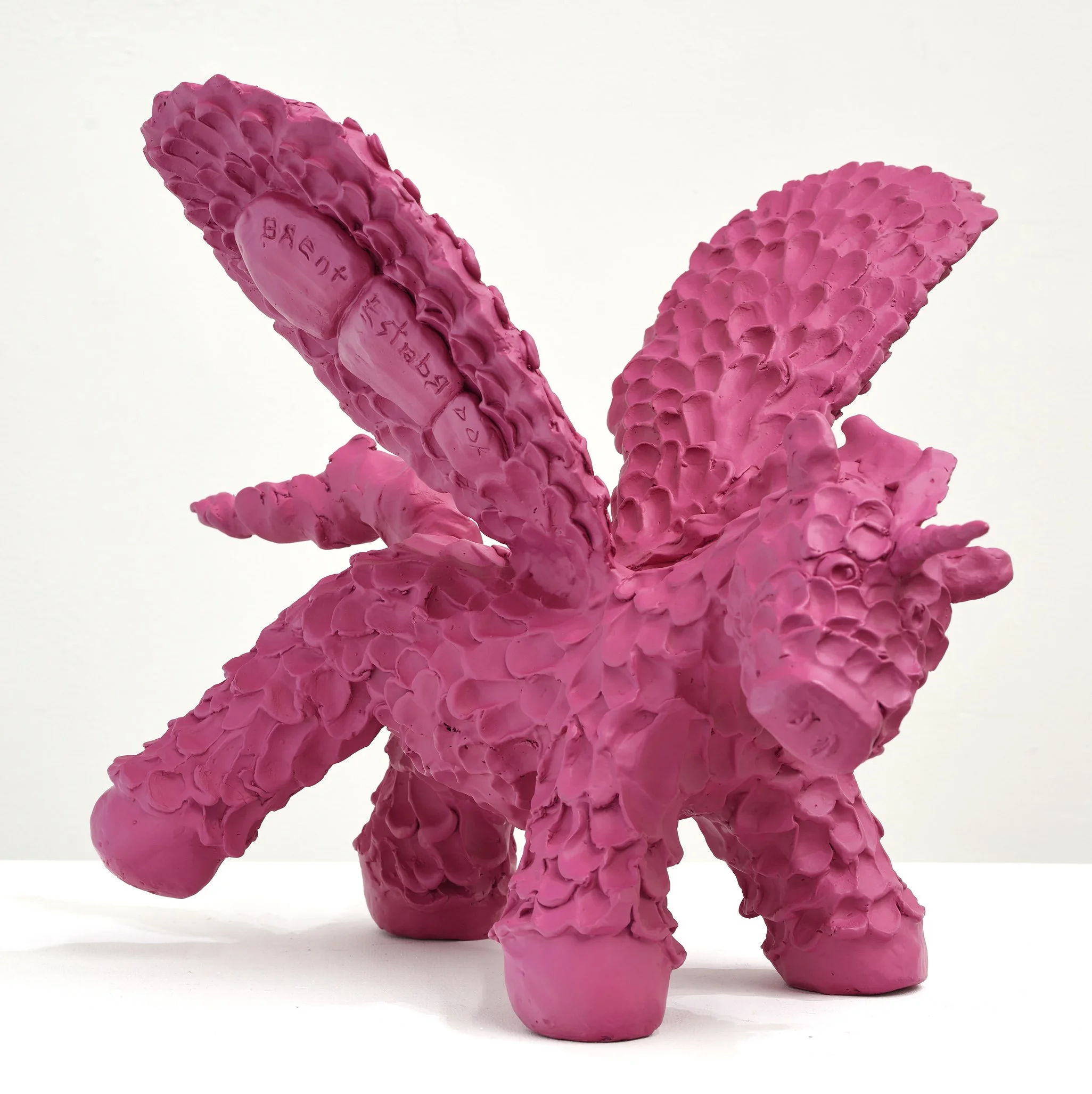 "uniCAN!” Plushie Pink bronze, 2018 20"x 16"x 8" (51cm x 41cm x 20cm) cRaZy stuFFed aniMALs Edition of 7
