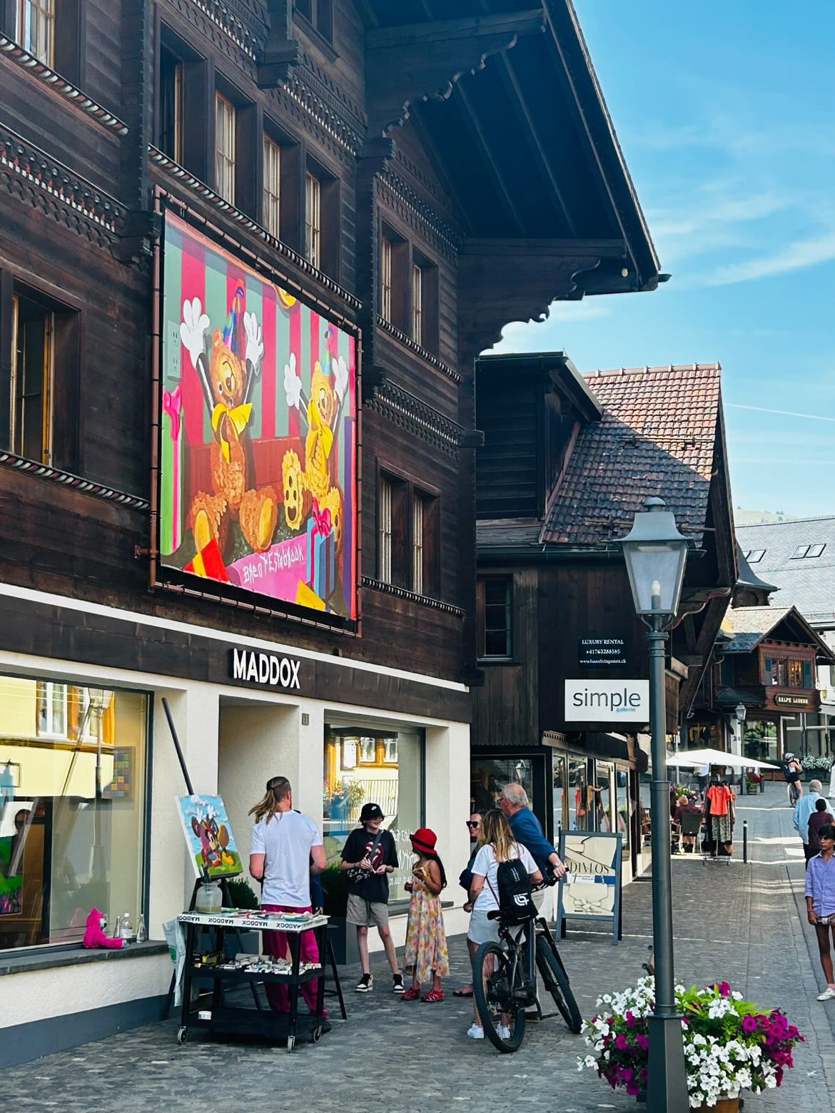 The beautiful streets of Gstaad, Switzerland